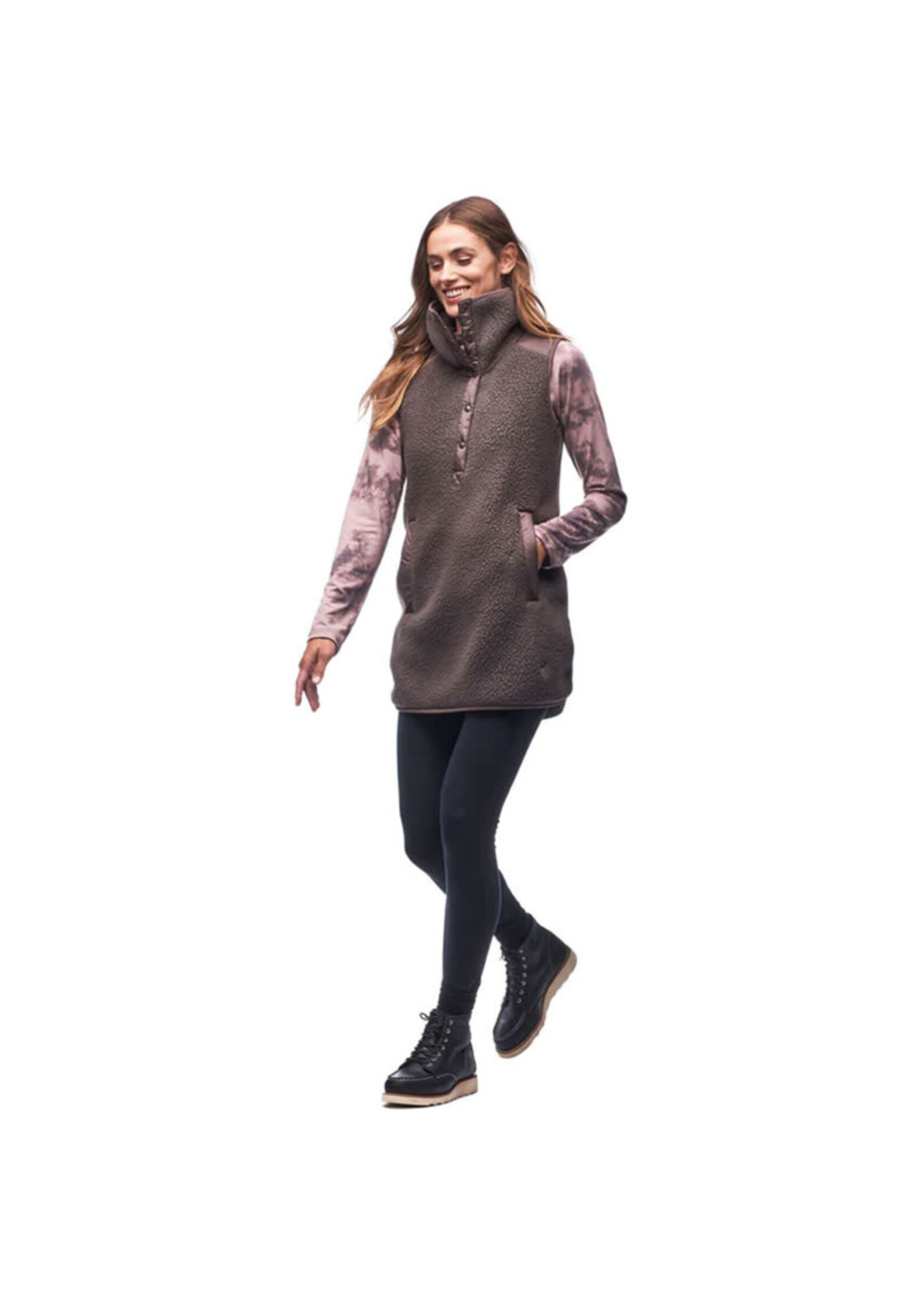 INDYEVA Tunique sans manches PECORA / Brun Walnut (Femme)
