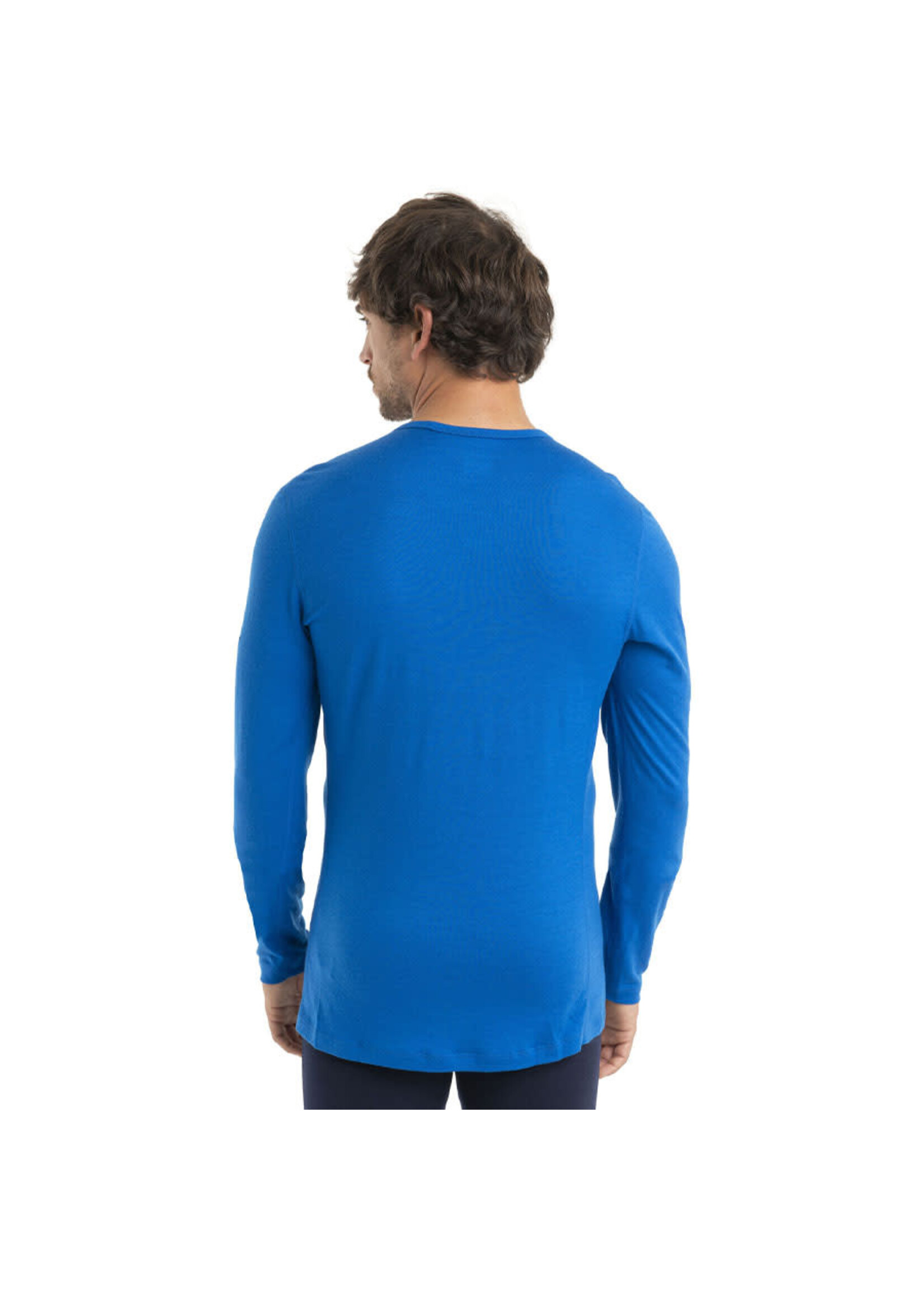 ICEBREAKER T-shirt à manches longues 200 OASIS SKI STRIPES / Bleu Lazurite