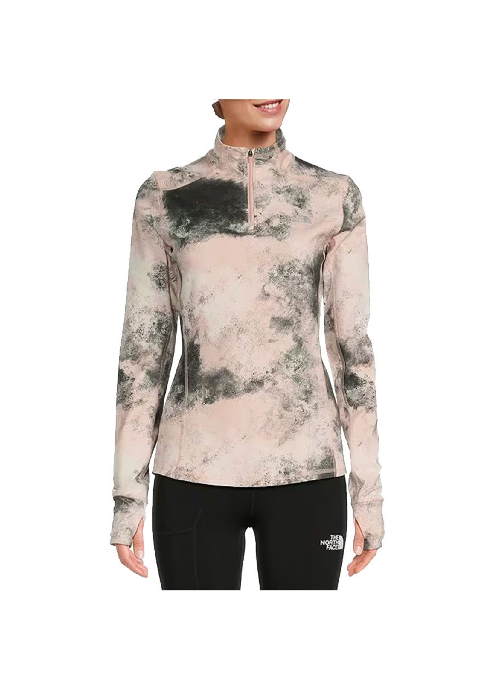 THE NORTH FACE Chandail à  ¼ Zip WINTER WARM ESSENTIAL / Rose camouflage