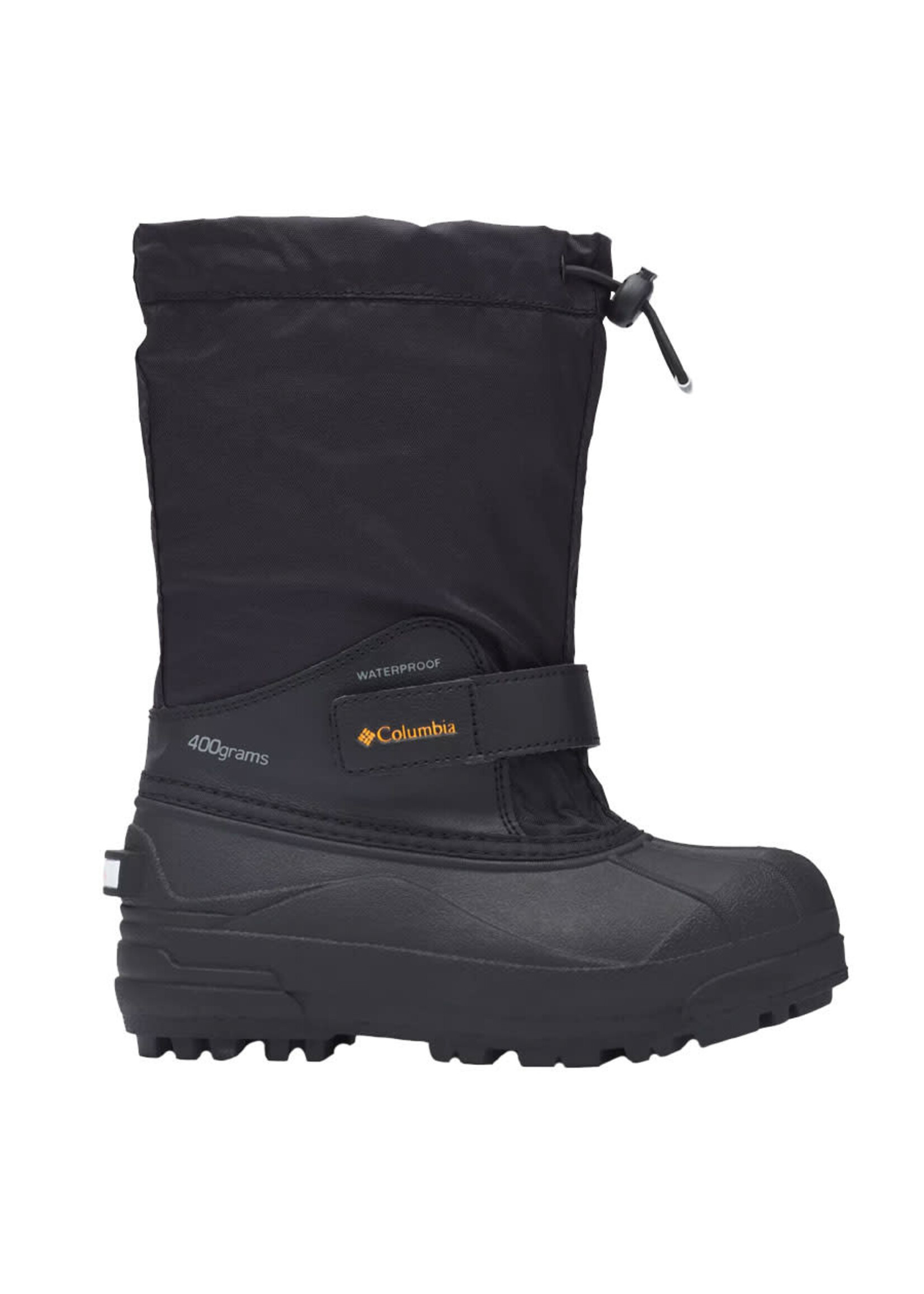 COLUMBIA Bottes YOUTH POWDERBUG FORTY / Noir & Orange (Enfant)