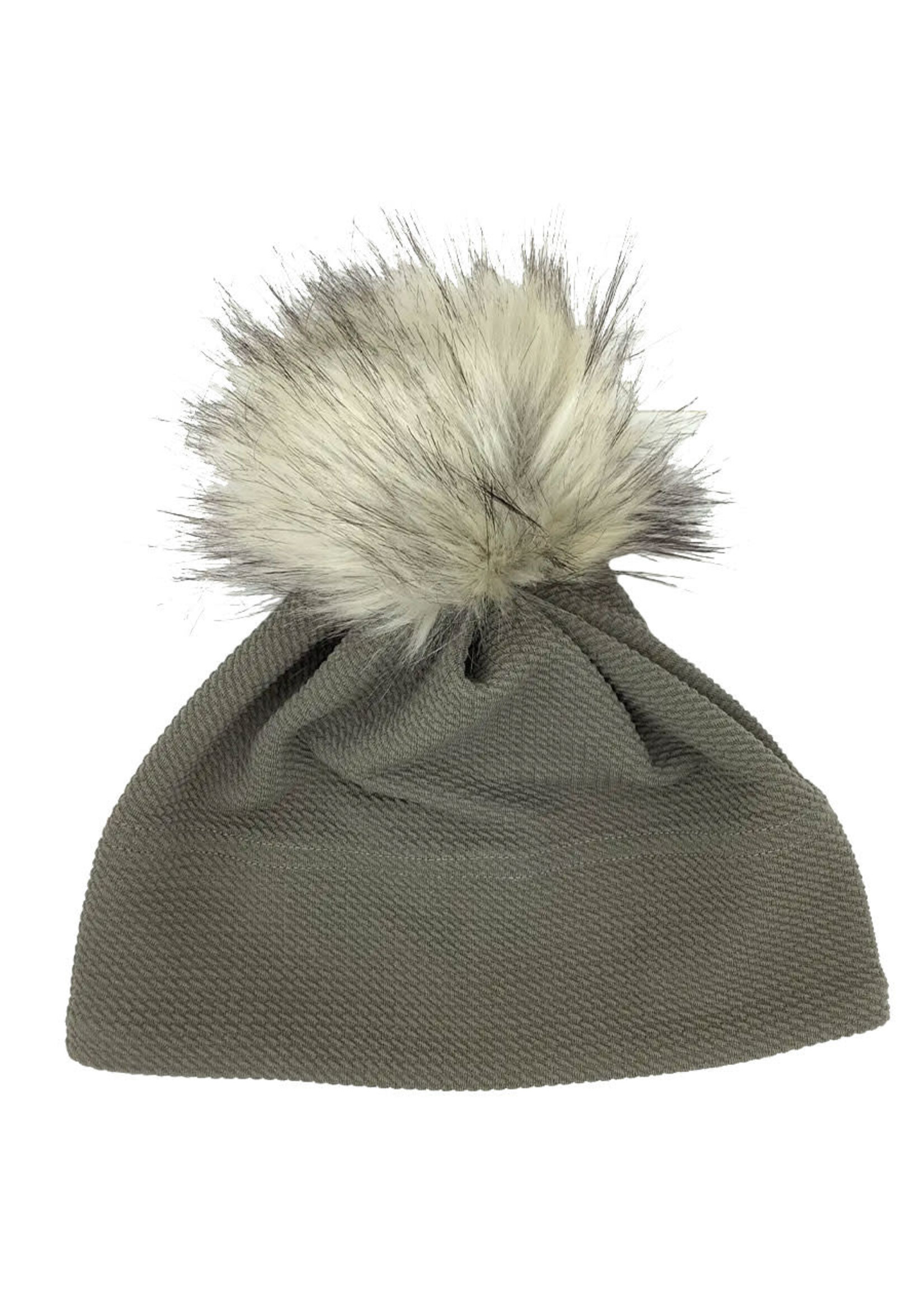 Tuque avec pompon / Sauge (Femme)