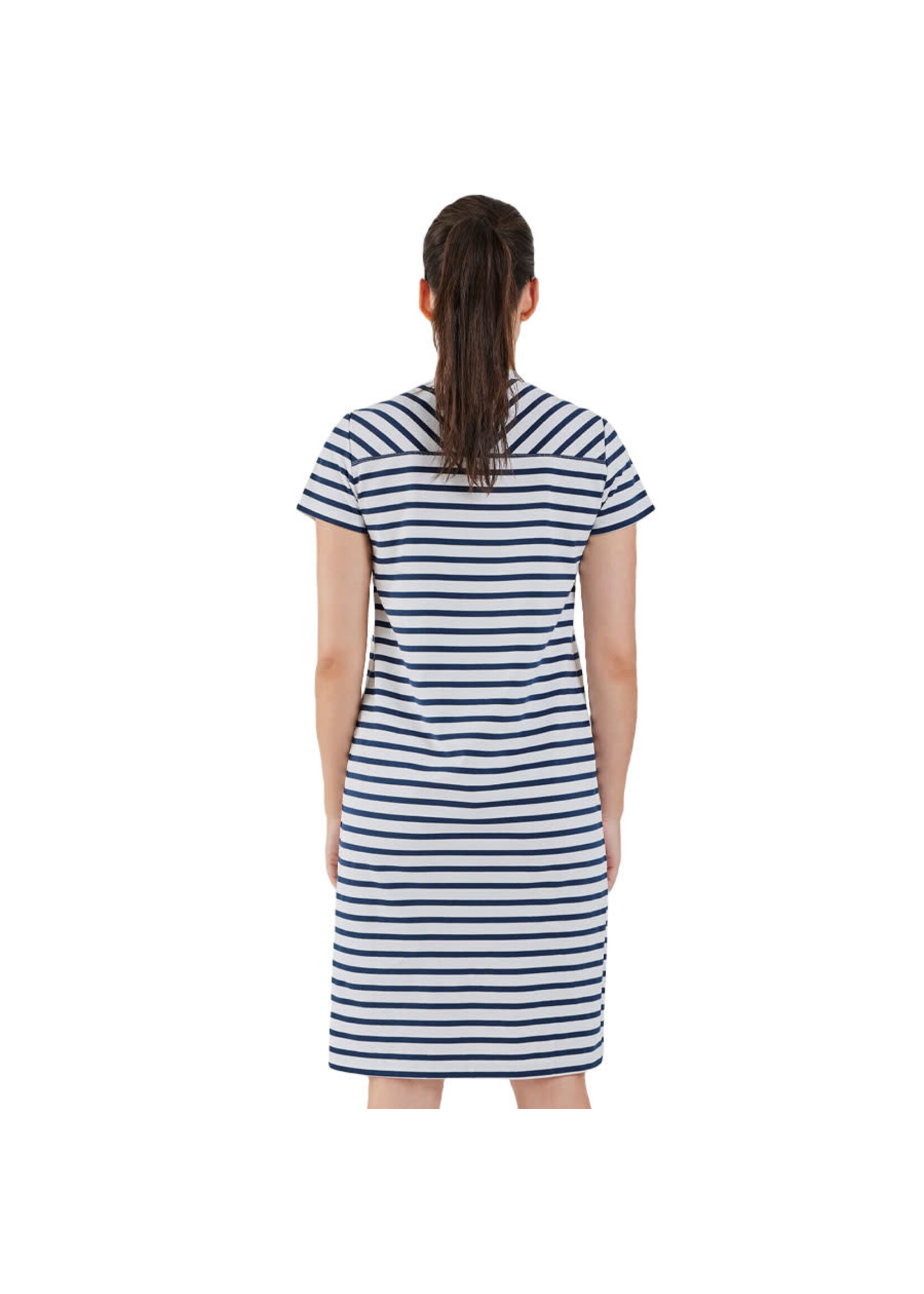 FIG Robe NEWPORT / Rayures blanches & Bleu (Femme)