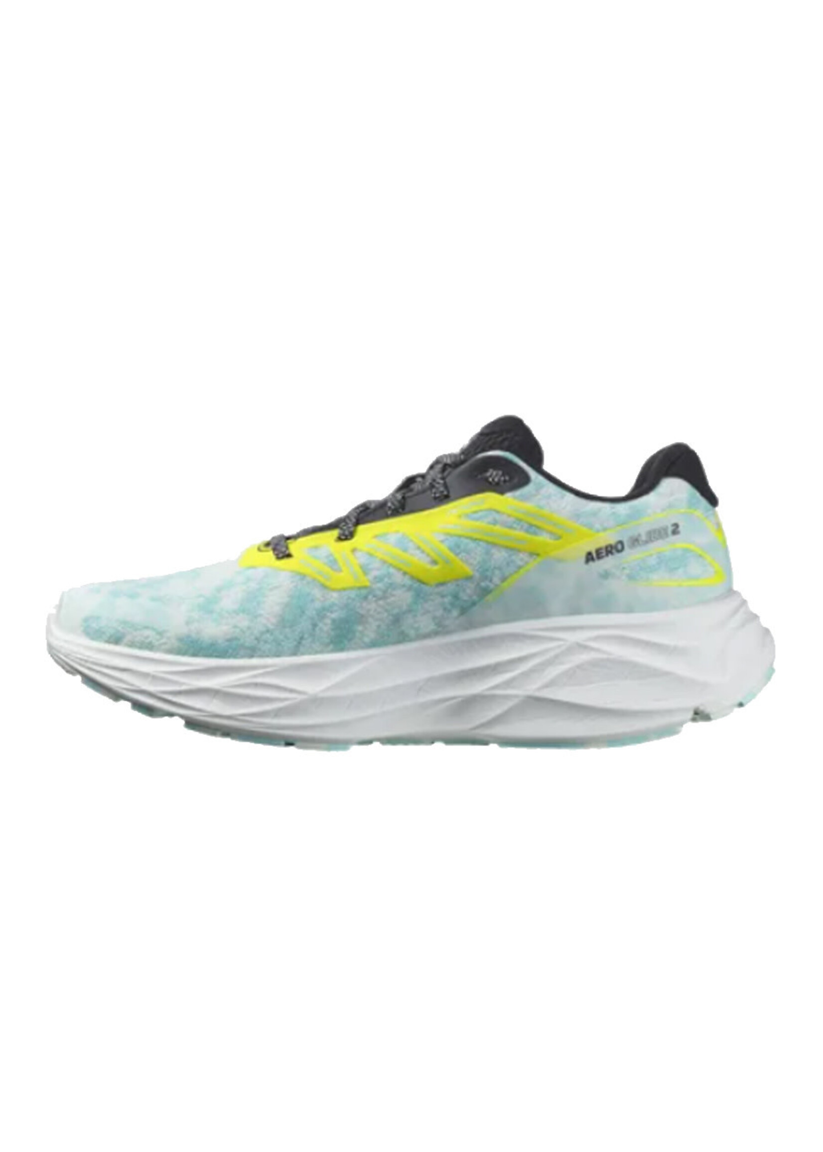 SALOMON Souliers AERO GLIDE 2 / White & Sulphur Spring & Tanager Turquoise (Femme)