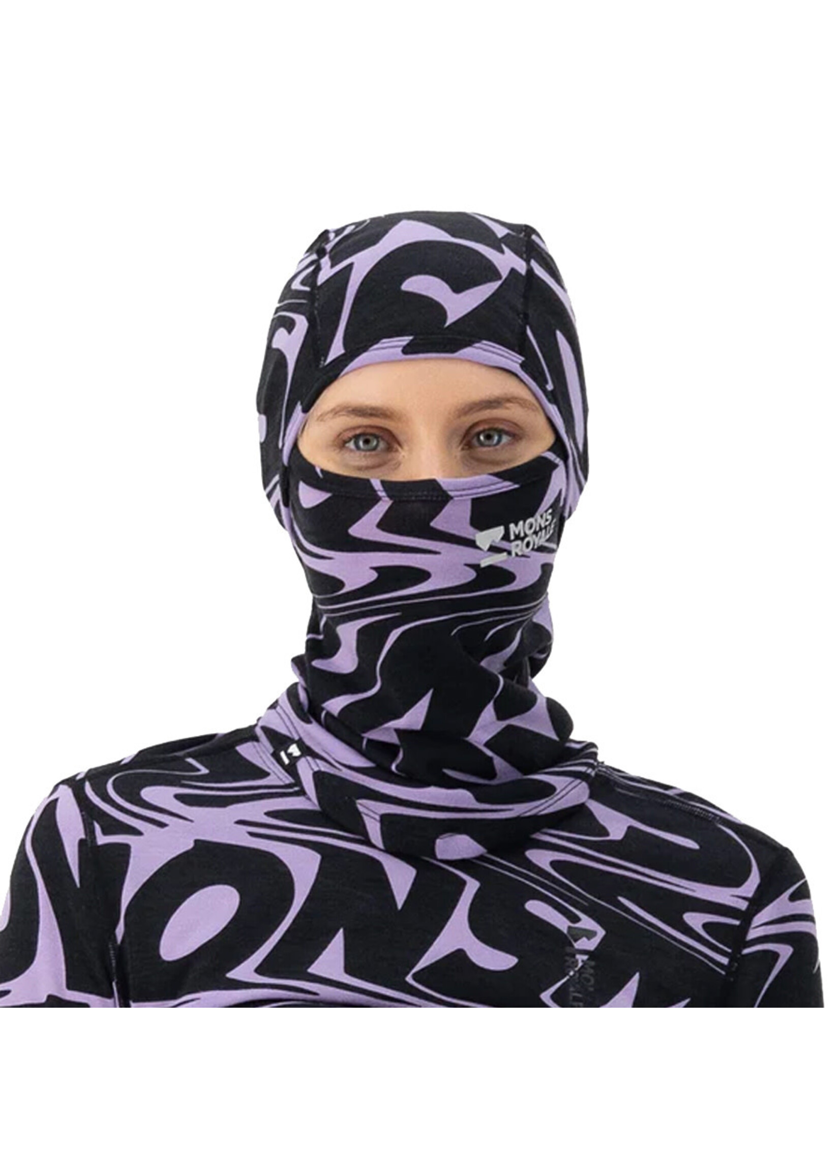 MONS ROYALE Cagoule SANTA ROSA MERINO FLEX 200 / Signal Lost Lupin (Unisexe)