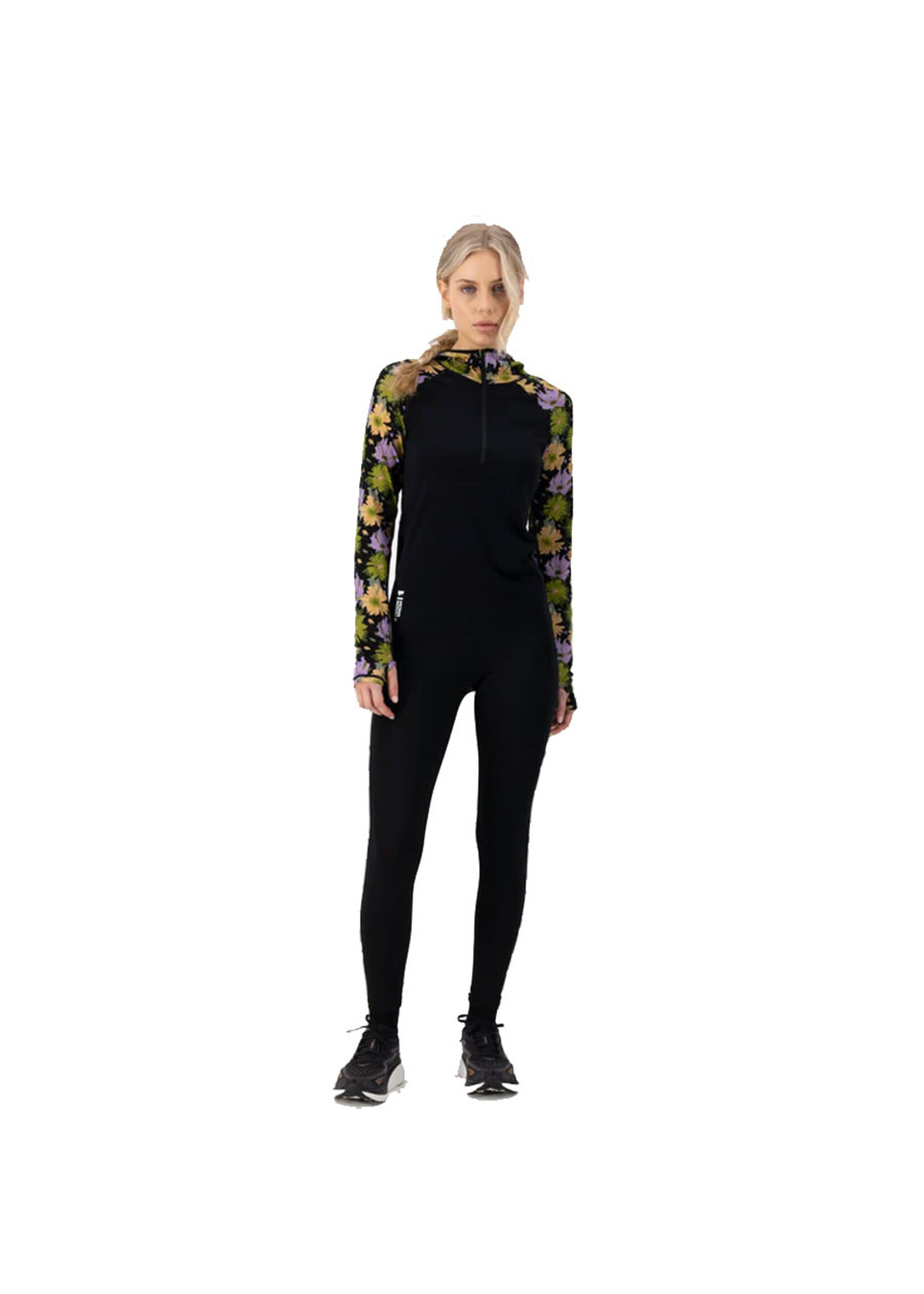 MONS ROYALE Chandail à capuchon BELLA / Alpine Bloom & Black (Femme)