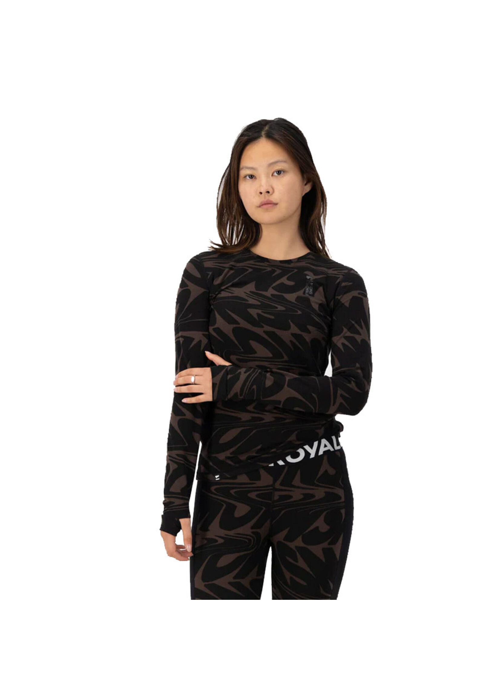 MONS ROYALE T-shirt à manches longues CASCADE MERINO FLEX 200 / Signal Lost Cedar (Femme)