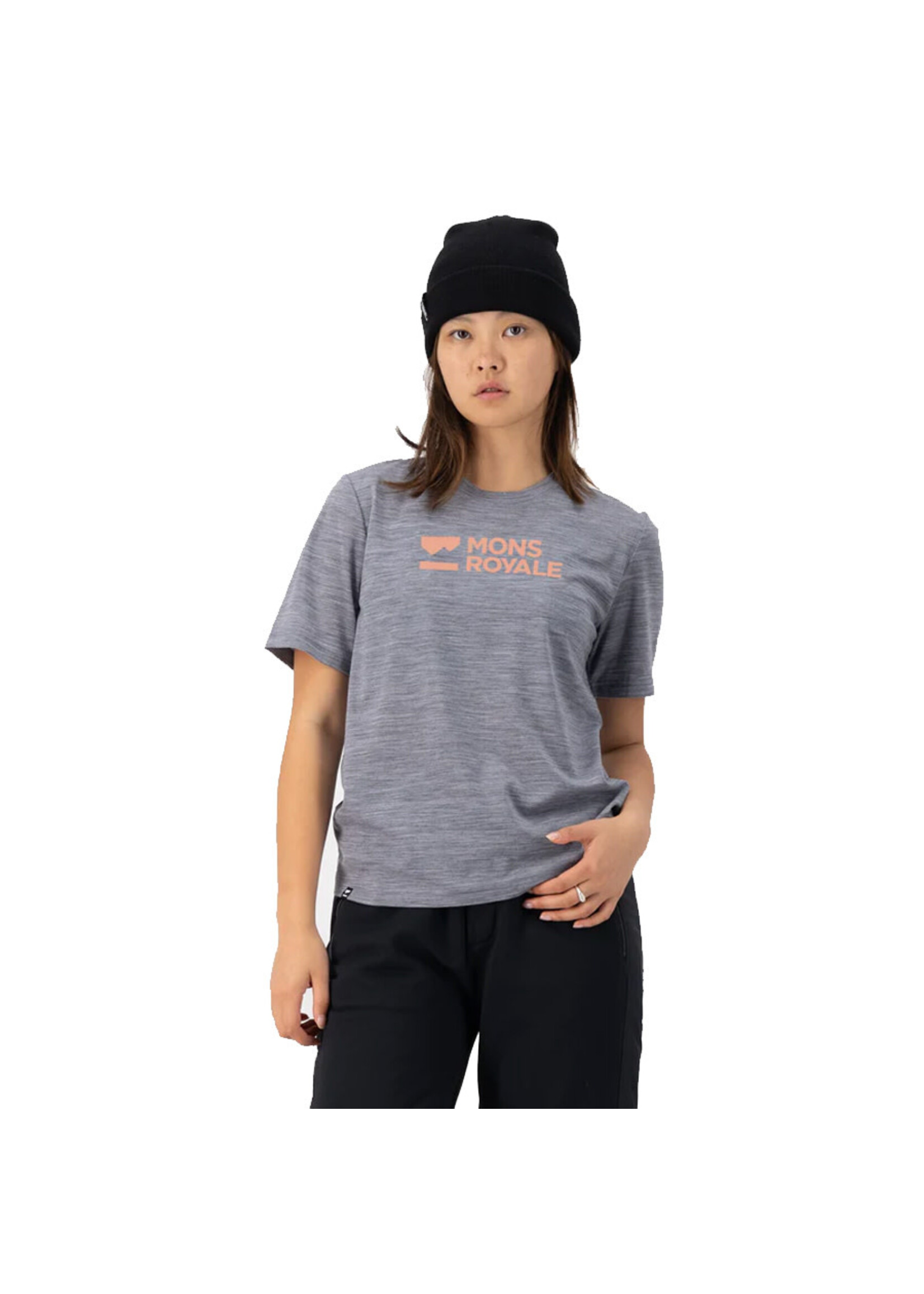 MONS ROYALE T-shirt ICON / Grey Heather (Femme)