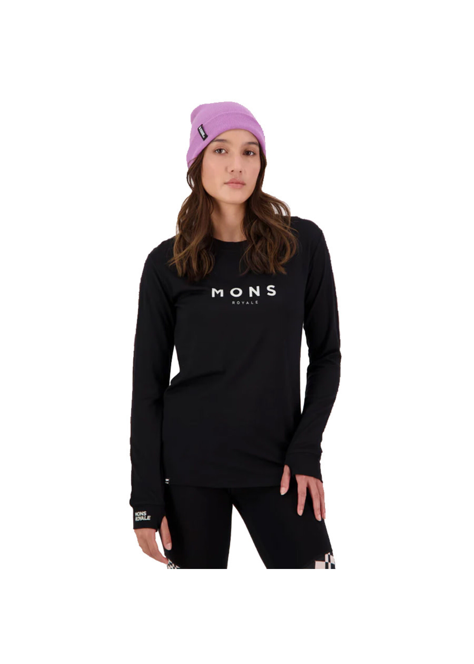 MONS ROYALE T-shirt à manches longues YOTEI CLASSIC / Noir (Femme)