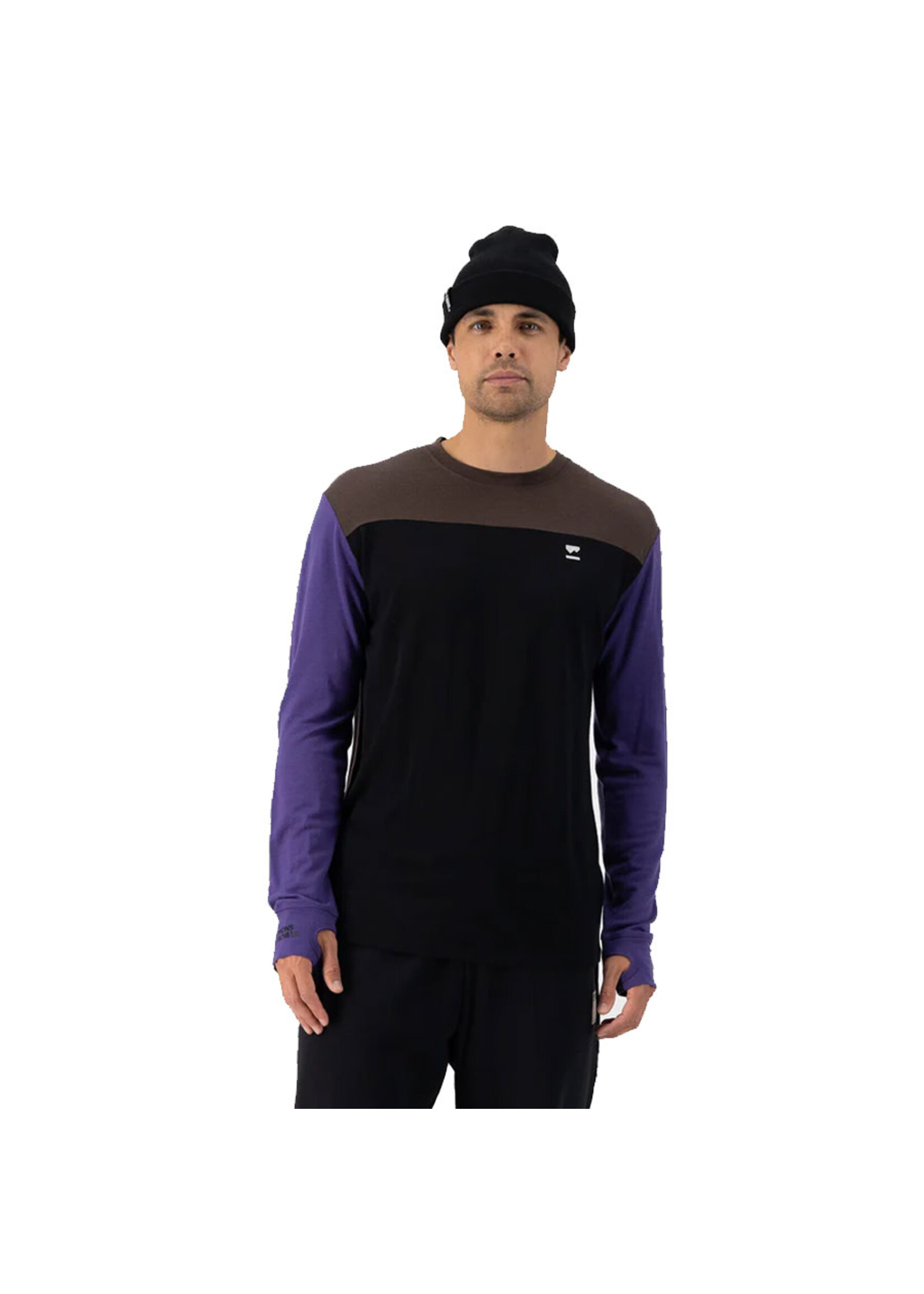 MONS ROYALE T-shirt à manches longues YOTEI CLASSIC / Violet & Cedar & Noir (Homme)