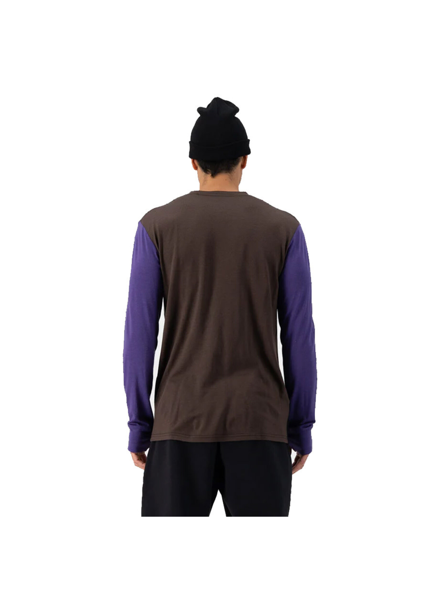 MONS ROYALE T-shirt à manches longues YOTEI CLASSIC / Violet & Cedar & Noir (Homme)