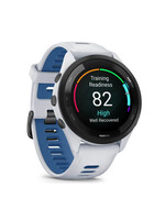 GARMIN Montre avec bracelet en silicone FORERUNNER 265 MUSIC / Pierre blanche & Bleu marée
