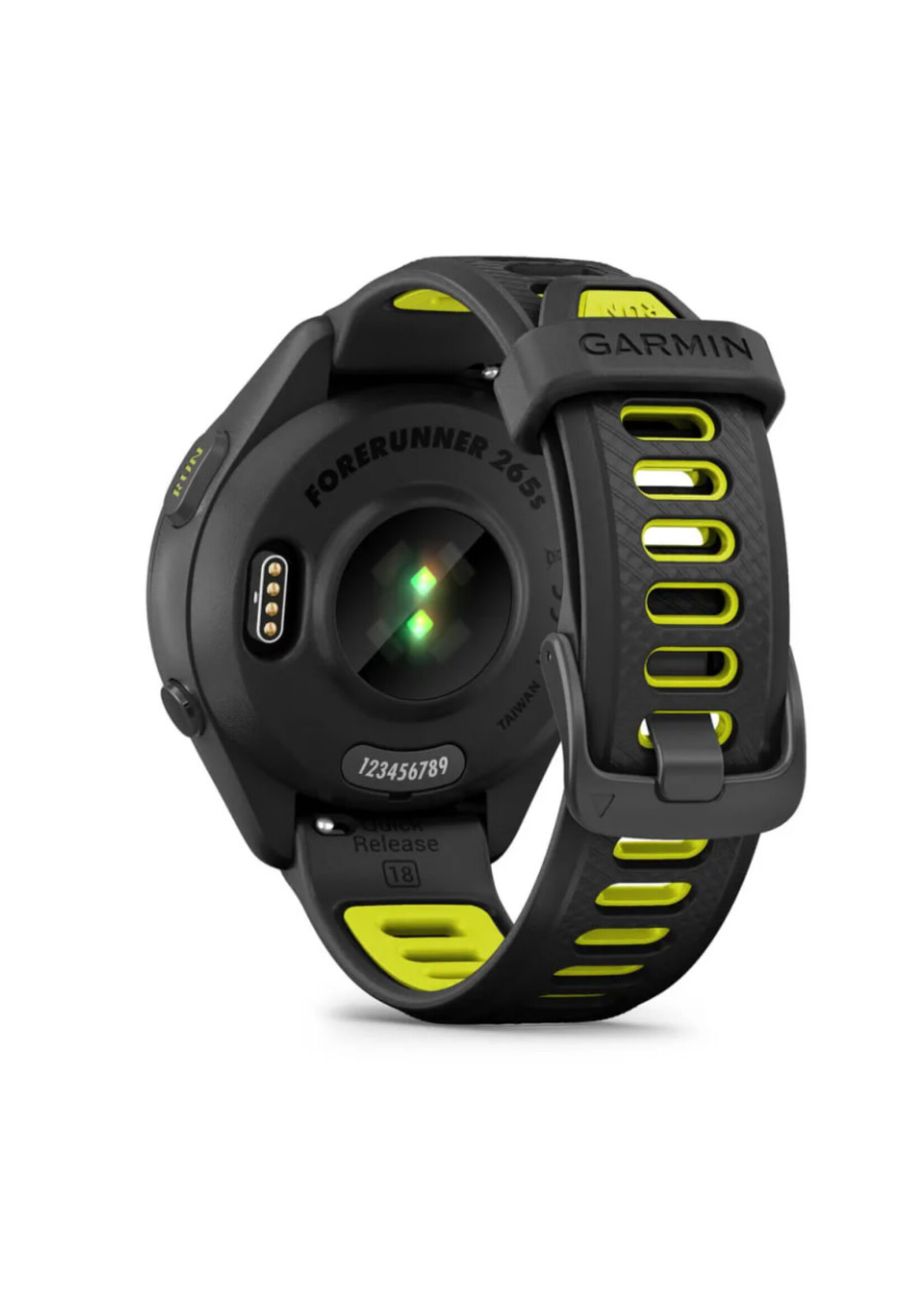 GARMIN Montre avec bracelet en silicone FORERUNNER 265S MUSIC / Noir & Jaune vif