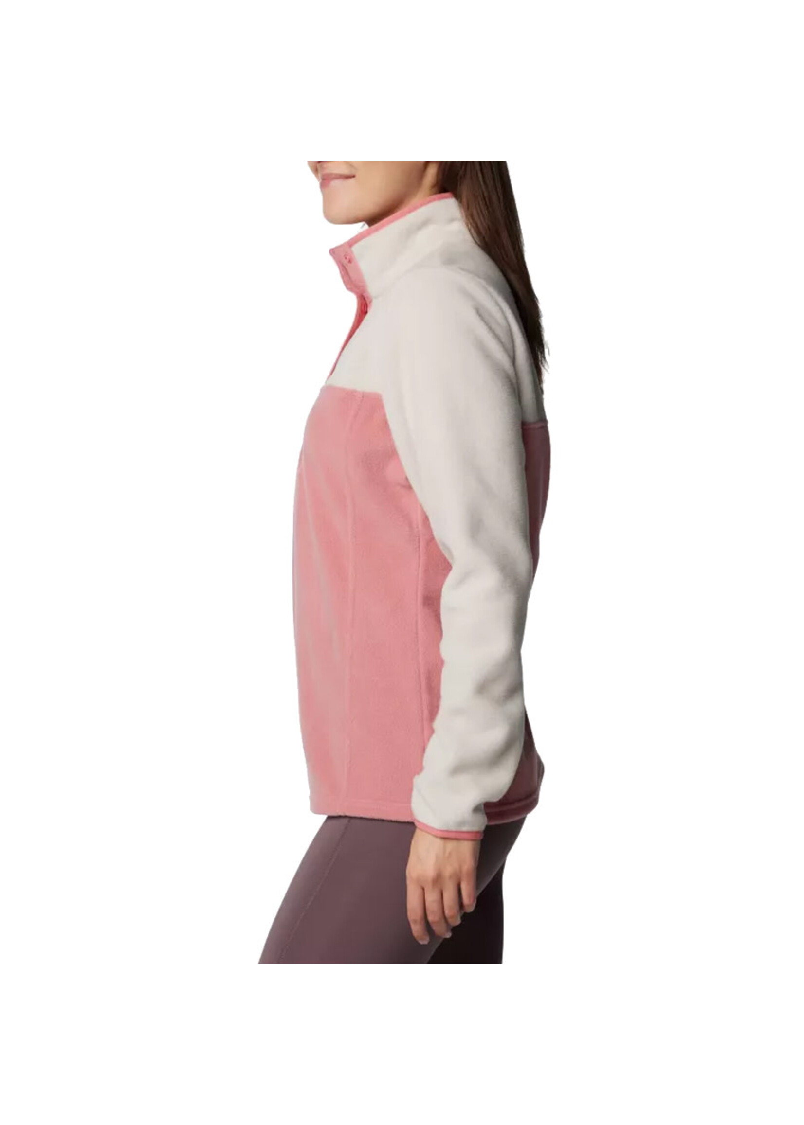 COLUMBIA Chandail polaire à ½  boutons-pression BENTON SPRINGS / Dark Stone & Pink (Femme)