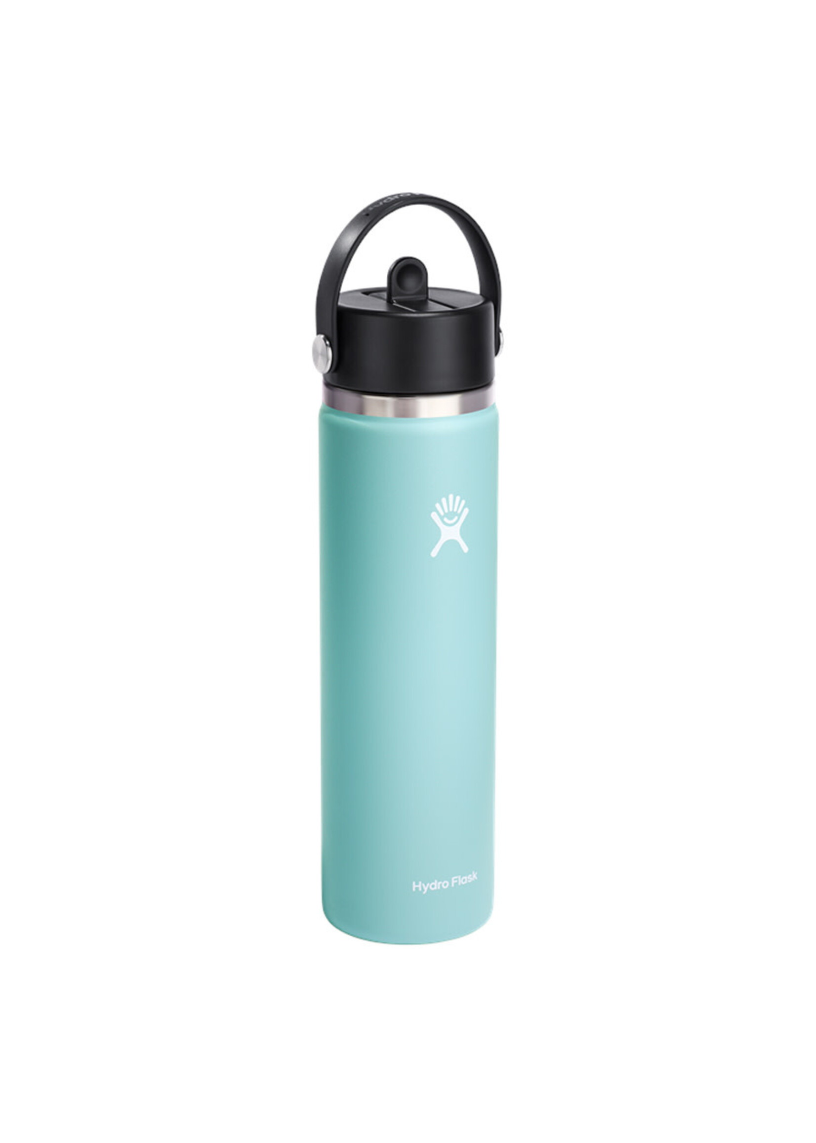 HYDRO FLASK Bouteille à large goulot avec bouchon FLEX à paille intégrée – 24 oz