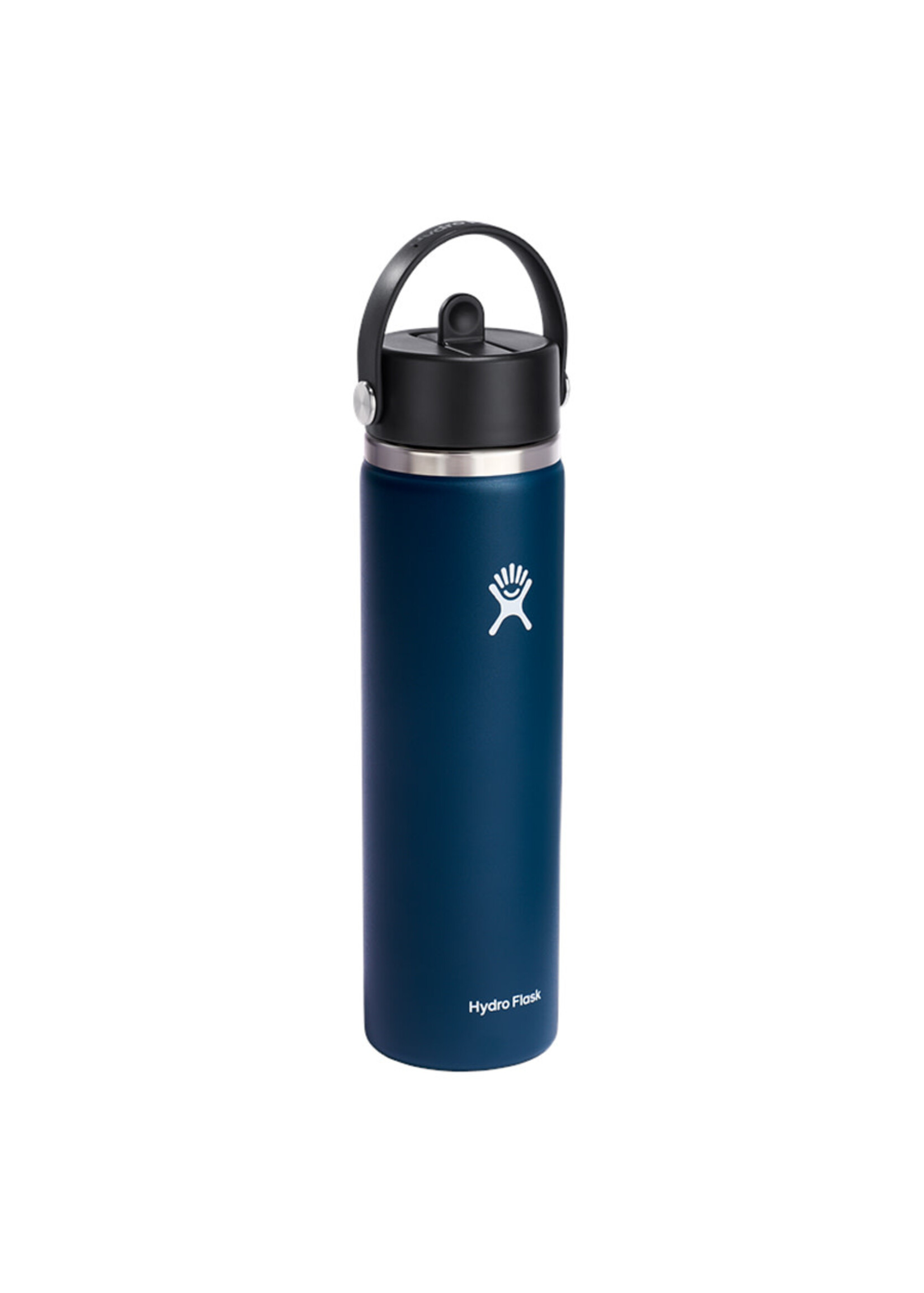 HYDRO FLASK Bouteille à large goulot avec bouchon FLEX à paille intégrée – 24 oz
