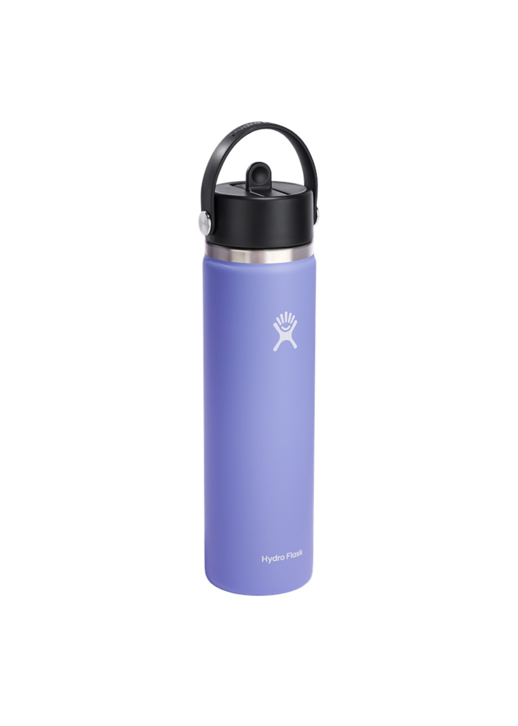 HYDRO FLASK Bouteille à large goulot avec bouchon FLEX à paille intégrée – 24 oz