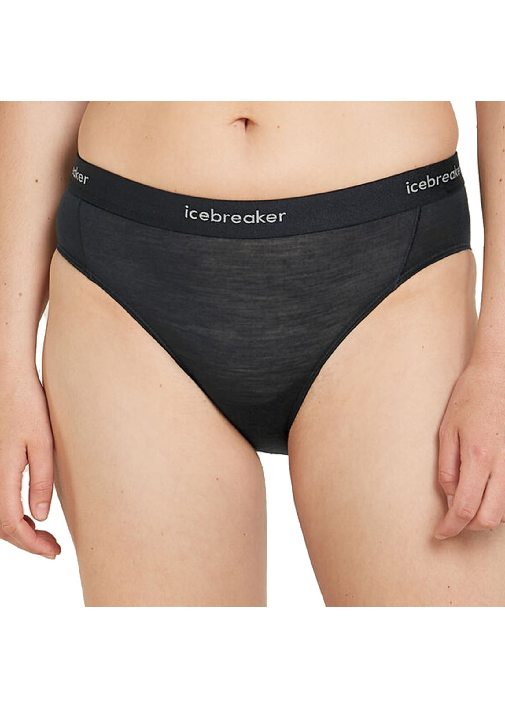 ICEBREAKER Culotte taille haute en mélange de mérinos 125 COOL-LITE™ SPRITE / Noir (Femme)