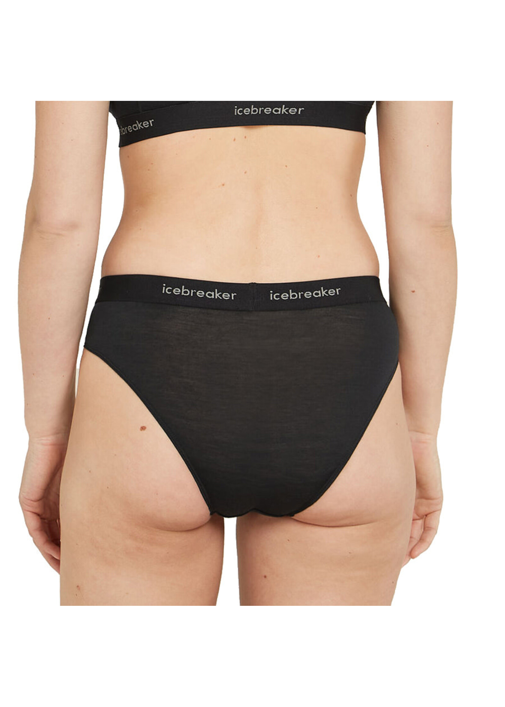 ICEBREAKER Culotte taille haute en mélange de mérinos 125 COOL-LITE™ SPRITE / Noir (Femme)