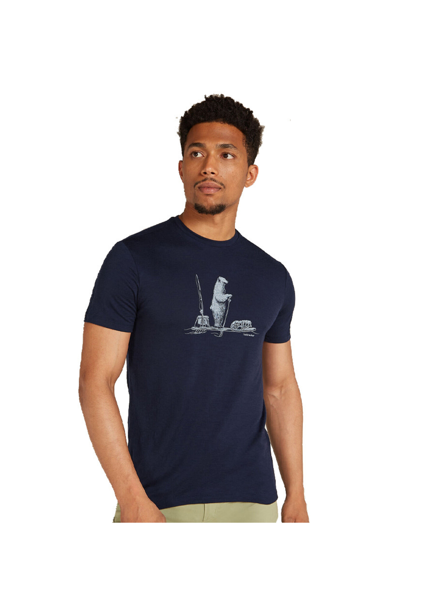 ICEBREAKER T-shirt 150 TECH LITE POLAR PADDLE / Midnight Navy (Homme)