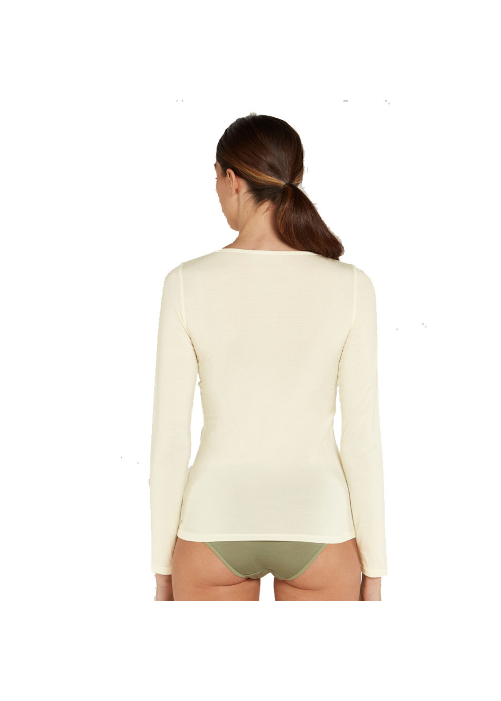 ICEBREAKER Haut à manches longues à encolure ronde SIREN SWEETHEART / Undyed (Femme)
