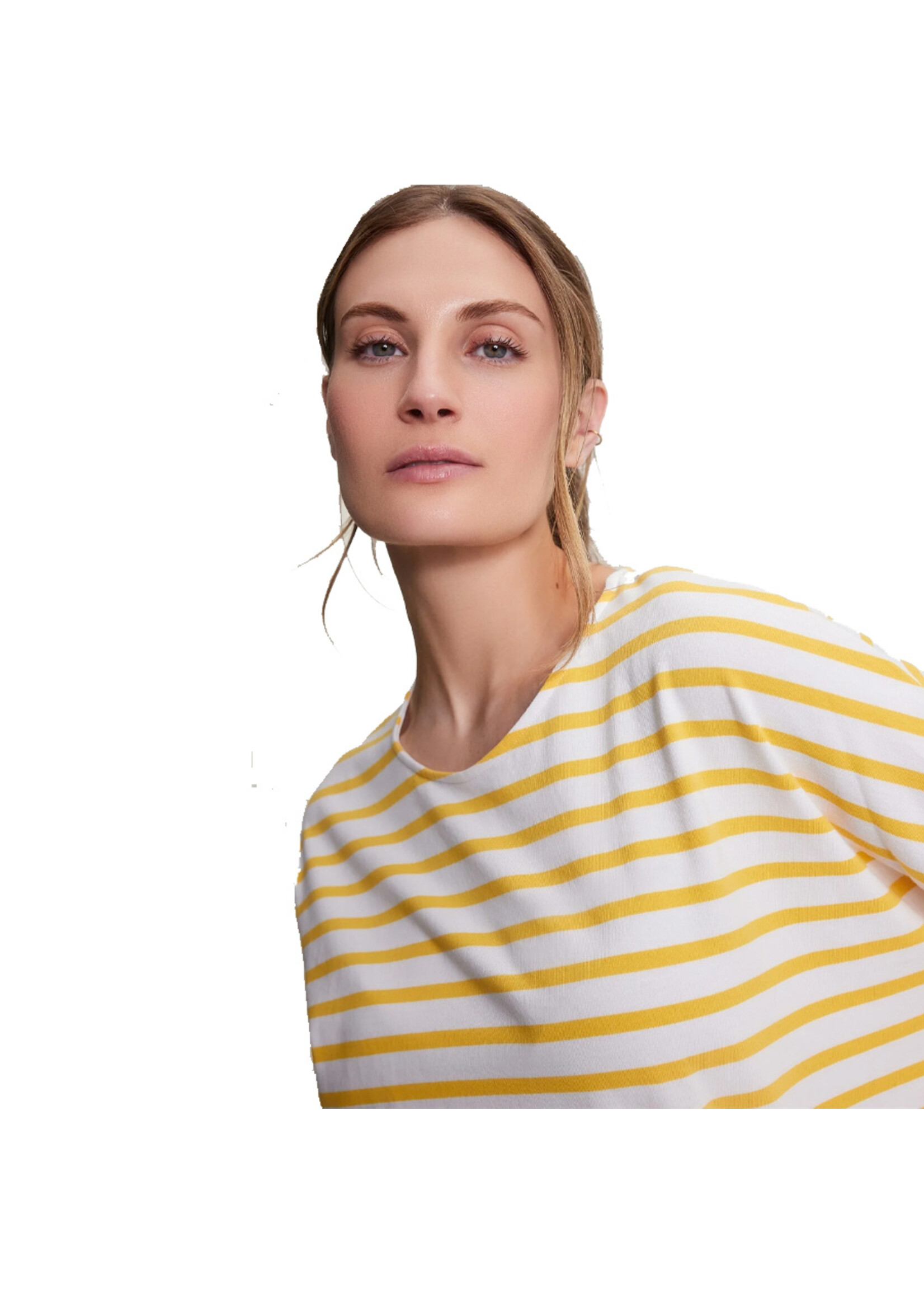 FIG Chandail NEWPORT 7/8 SLEEVES BRETON / White mimosa stripe (Femme)