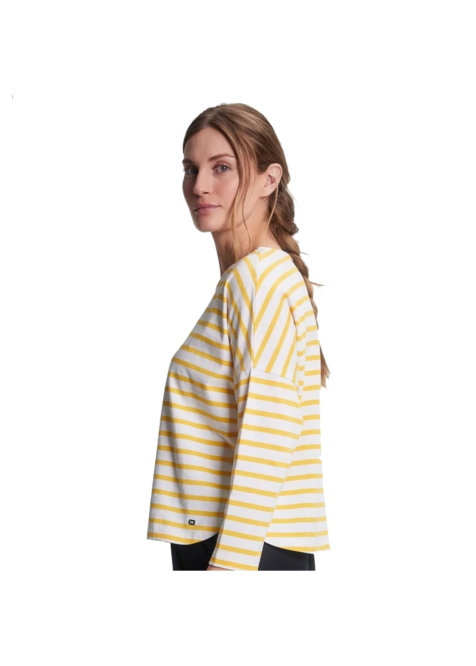 FIG Chandail NEWPORT 7/8 SLEEVES BRETON / White mimosa stripe (Femme)
