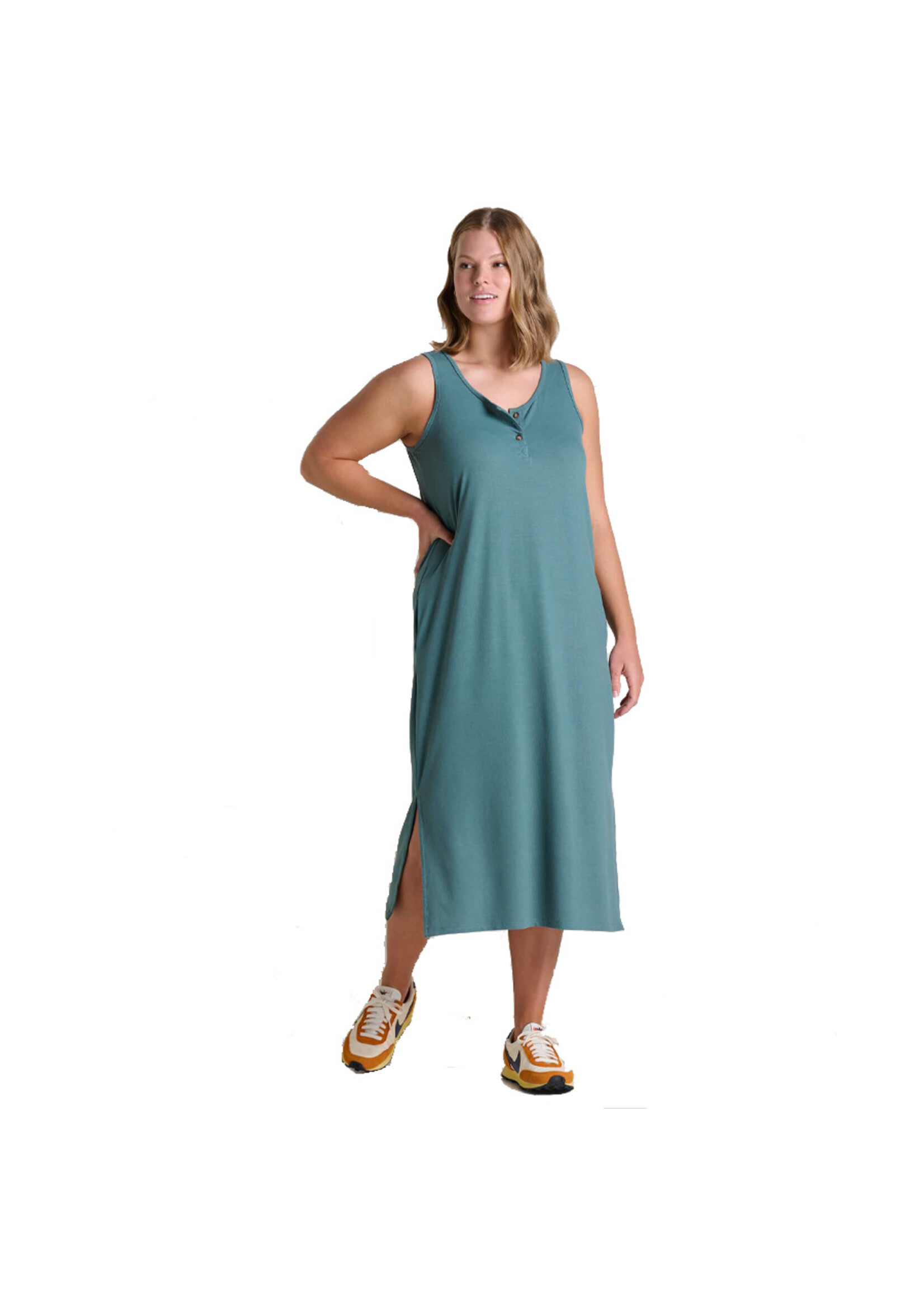 TOAD & CO Robe PIRU HENLEY MIDI / Silver pine (Femme)