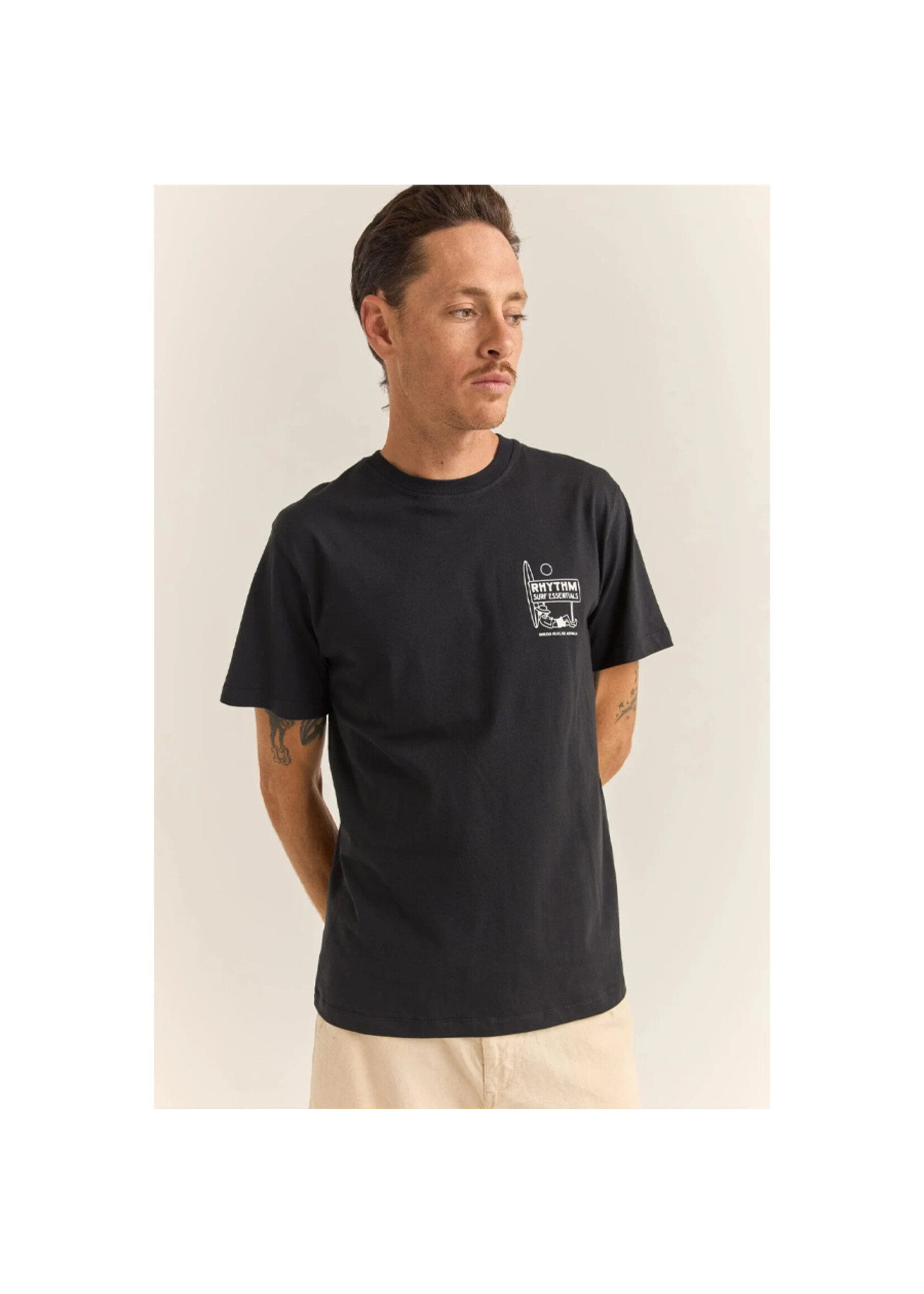 RHYTHM T-Shirt SIESTA TEE / Noir (Homme)