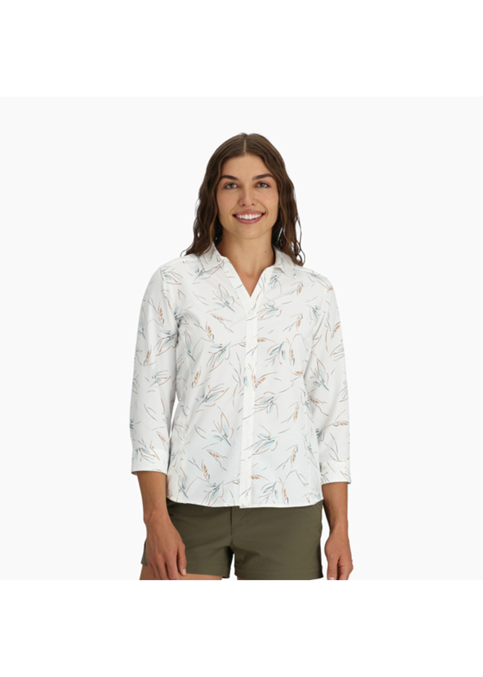 ROYAL ROBBINS Chemise EXPEDITION PRO 3/4 / Ivory Caswell Pt (Femme)