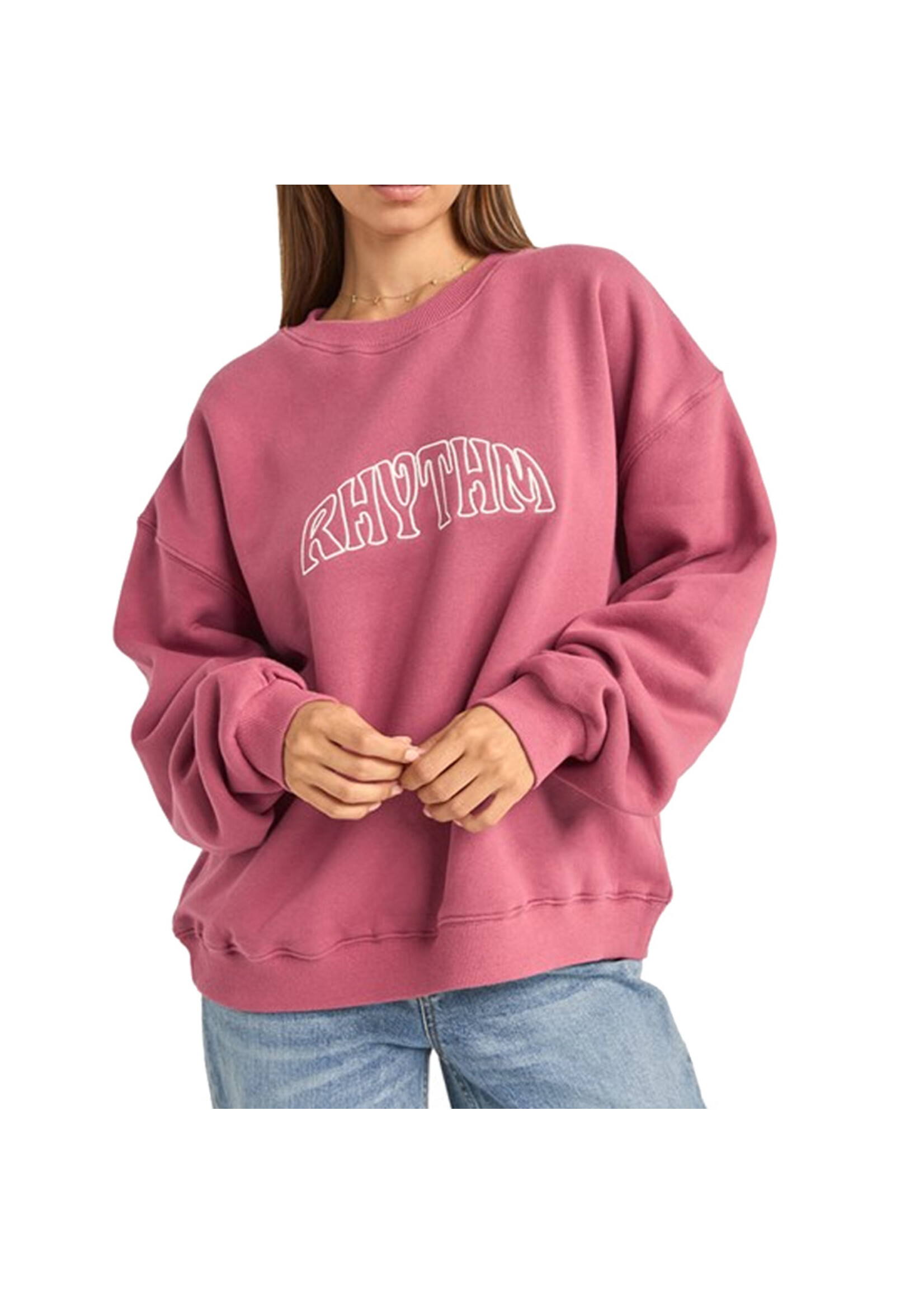 RHYTHM Chandail COLLEGE CREW NECK FLEECE / Berry (Femme)
