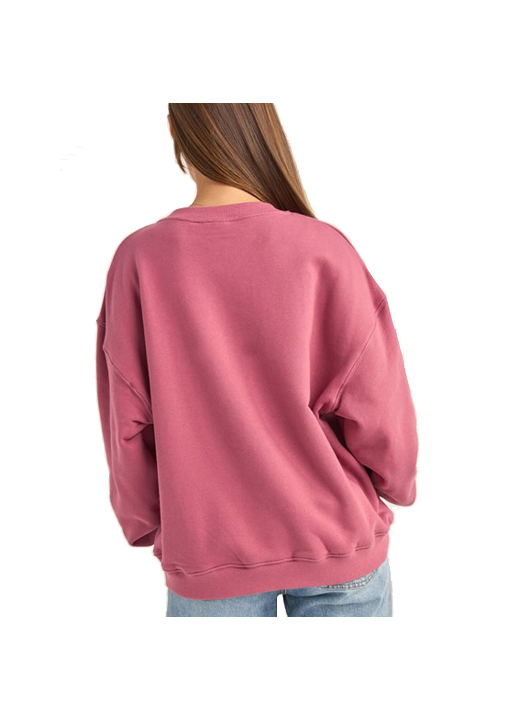 RHYTHM Chandail COLLEGE CREW NECK FLEECE / Berry (Femme)