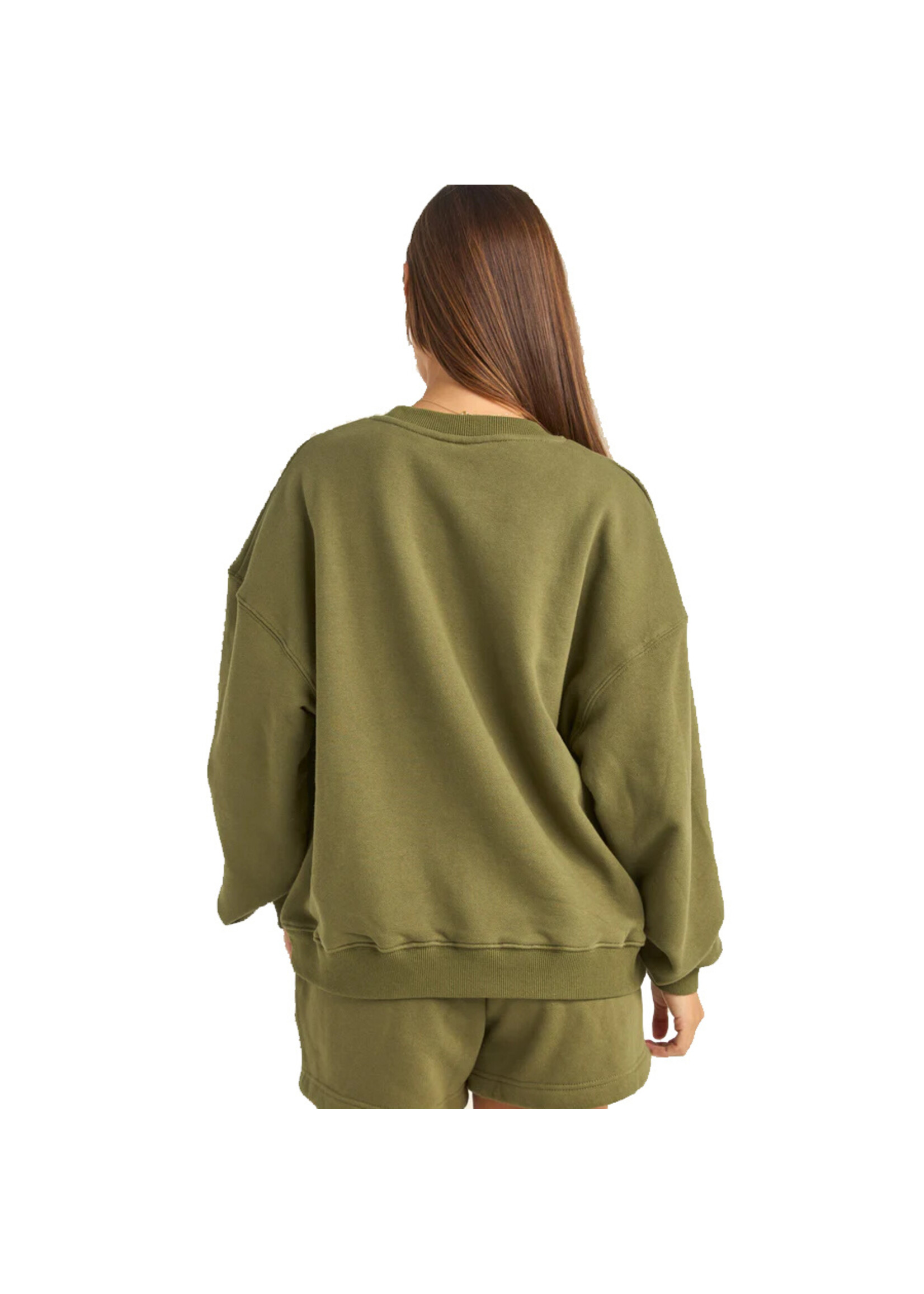 RHYTHM Chandail COLLEGE CREW NECK FLEECE / Olive (Femme)