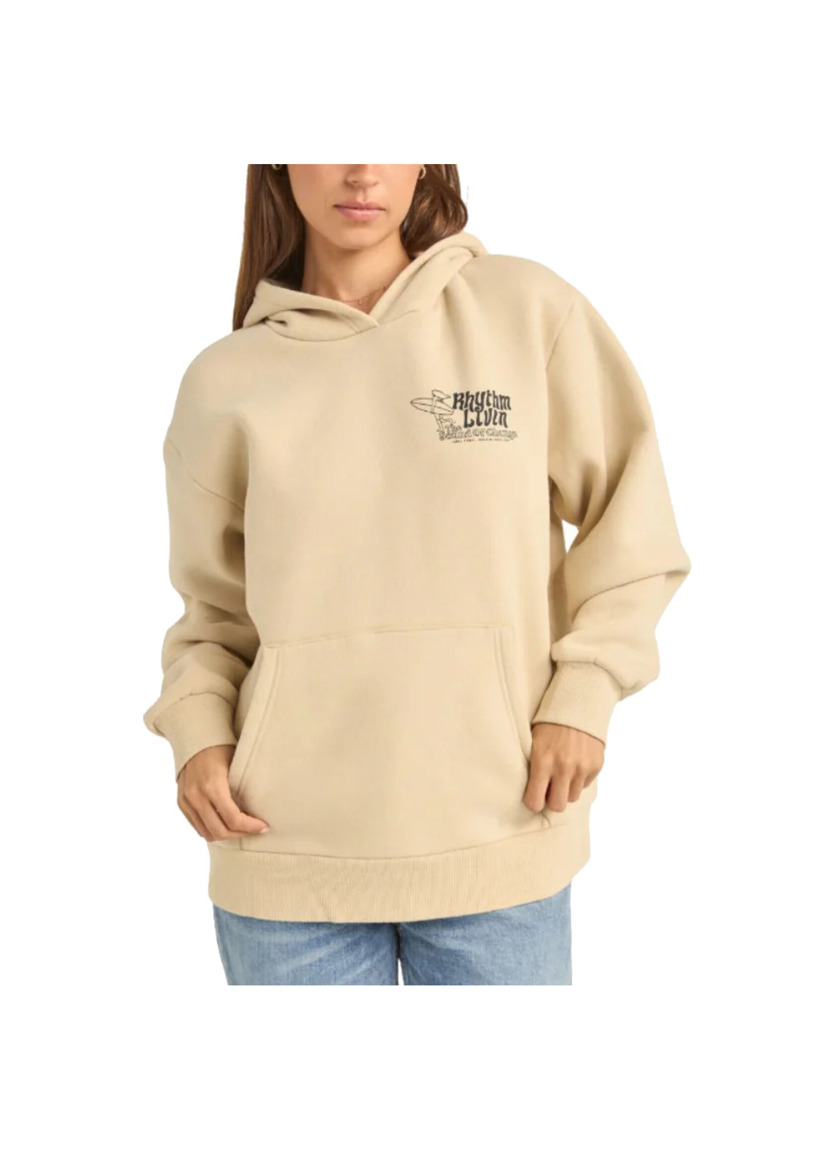 RHYTHM Chandail à capuchon SURF HOODIE / Oat (Femme)