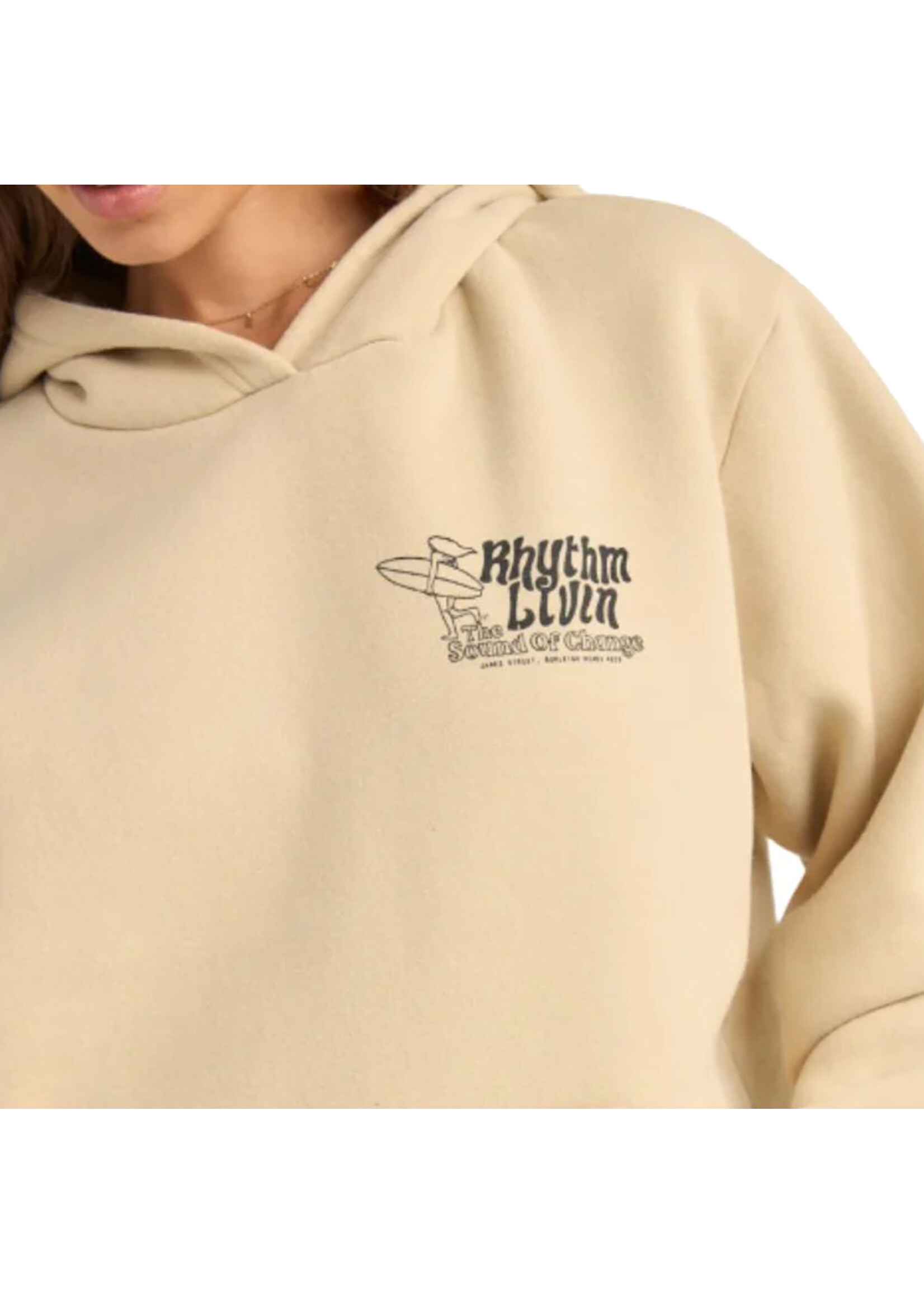 RHYTHM Chandail à capuchon SURF HOODIE / Oat (Femme)