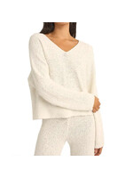 RHYTHM Chandail ADELE OVERSIZED LONG SLEEVE KNIT / Blanc (Femme)