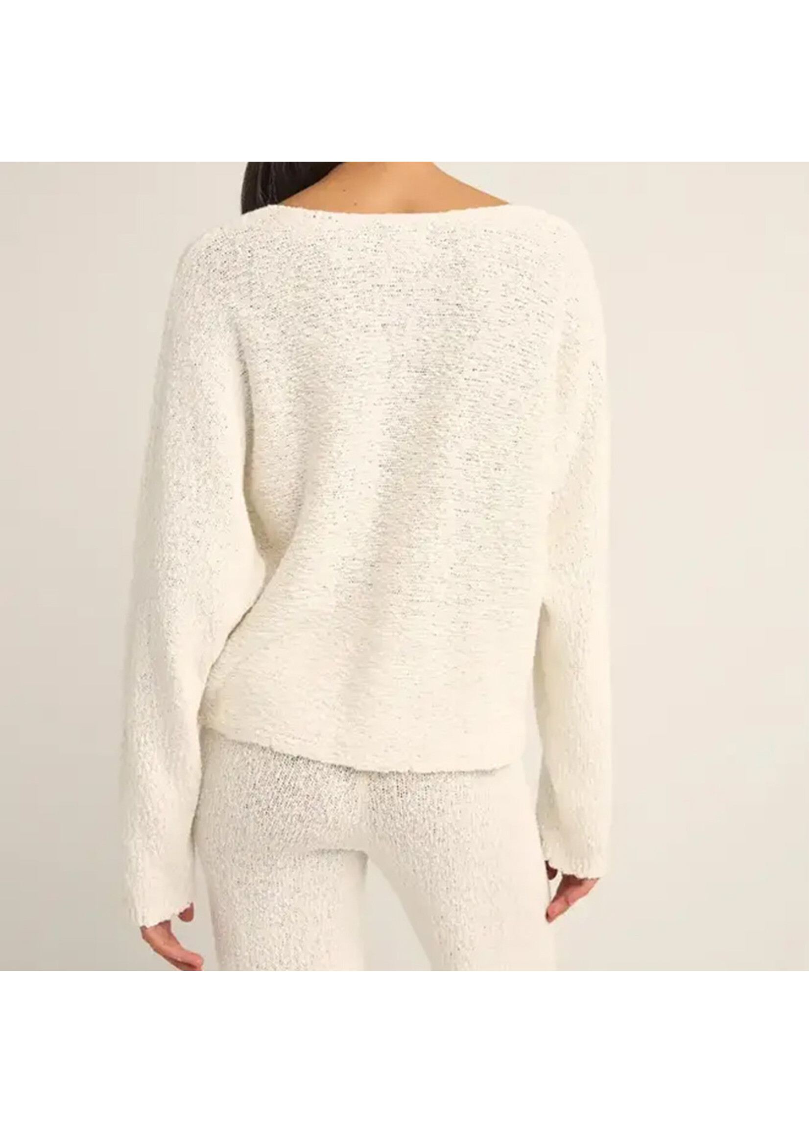 RHYTHM Chandail ADELE OVERSIZED LONG SLEEVE KNIT / Blanc (Femme)