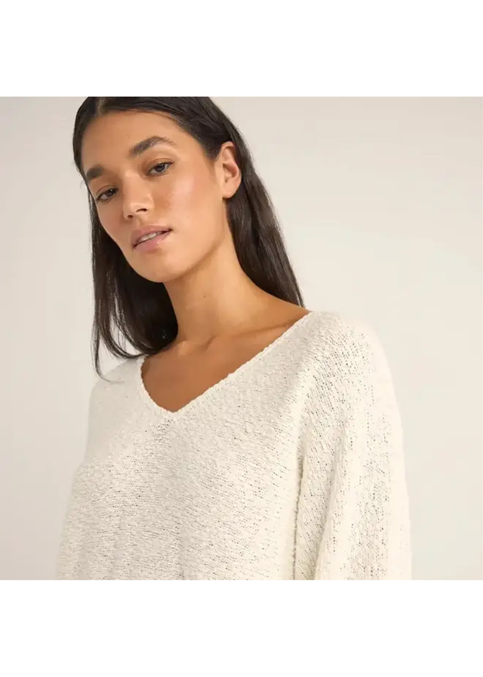 RHYTHM Chandail ADELE OVERSIZED LONG SLEEVE KNIT / Blanc (Femme)