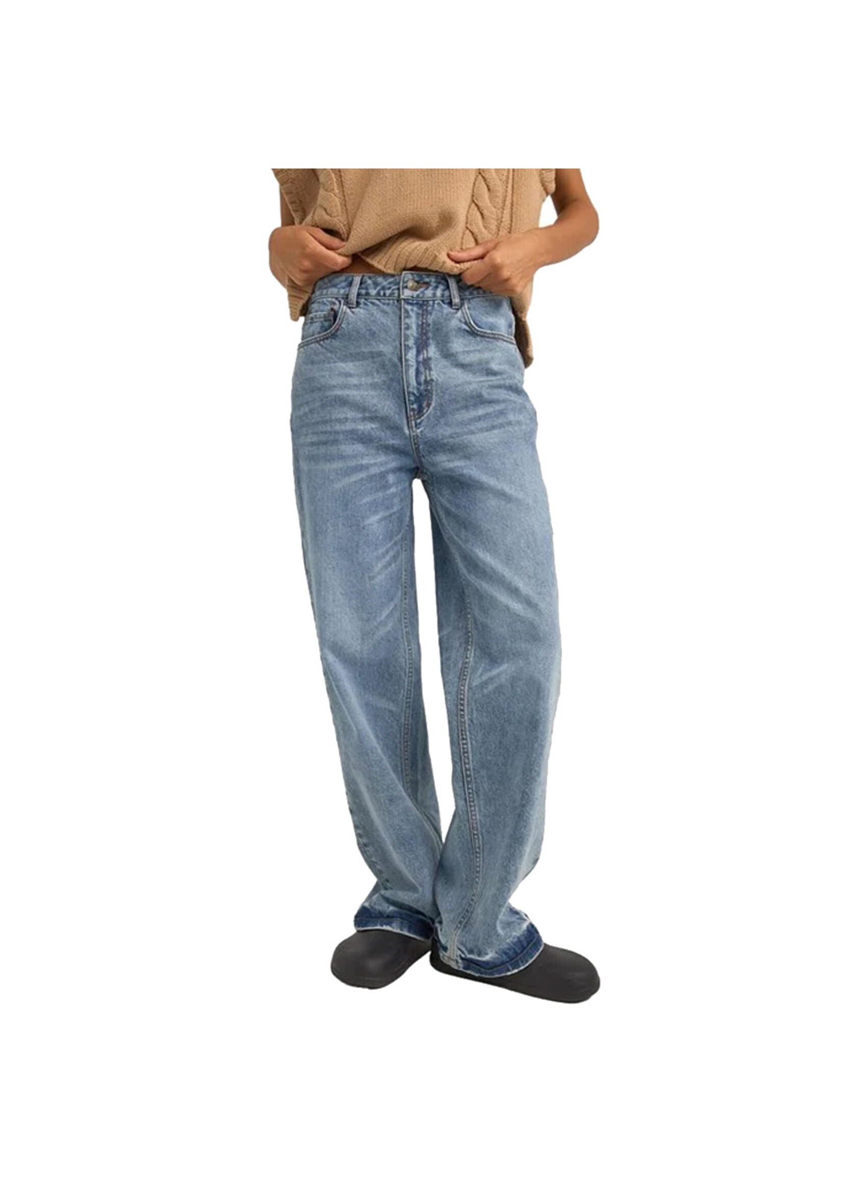 RHYTHM Pantalon BEYOND RELAXED LEG JEAN / Blue (Femme)
