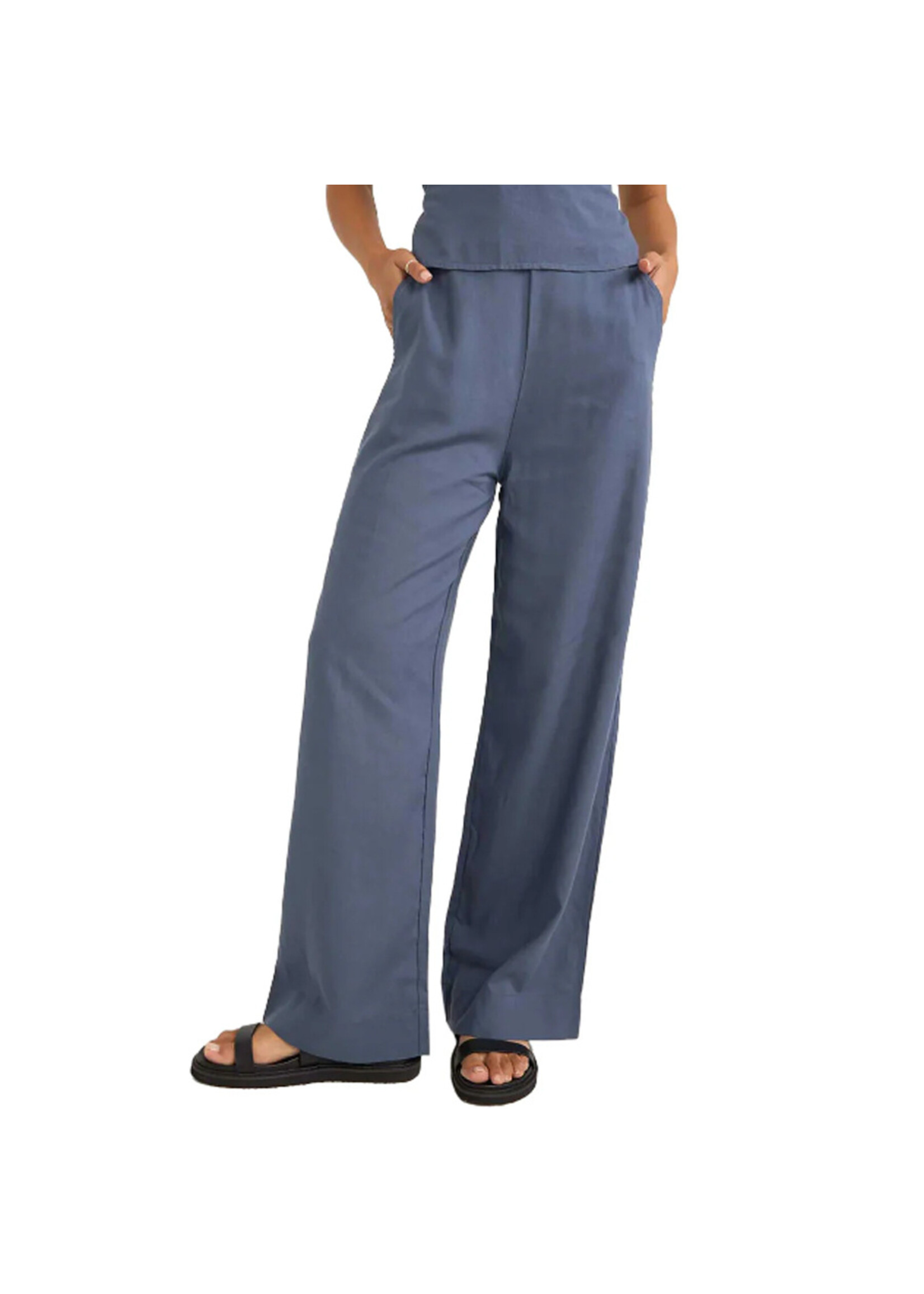 RHYTHM Pantalon STEVIE WIDE LEG / Blue (Femme)