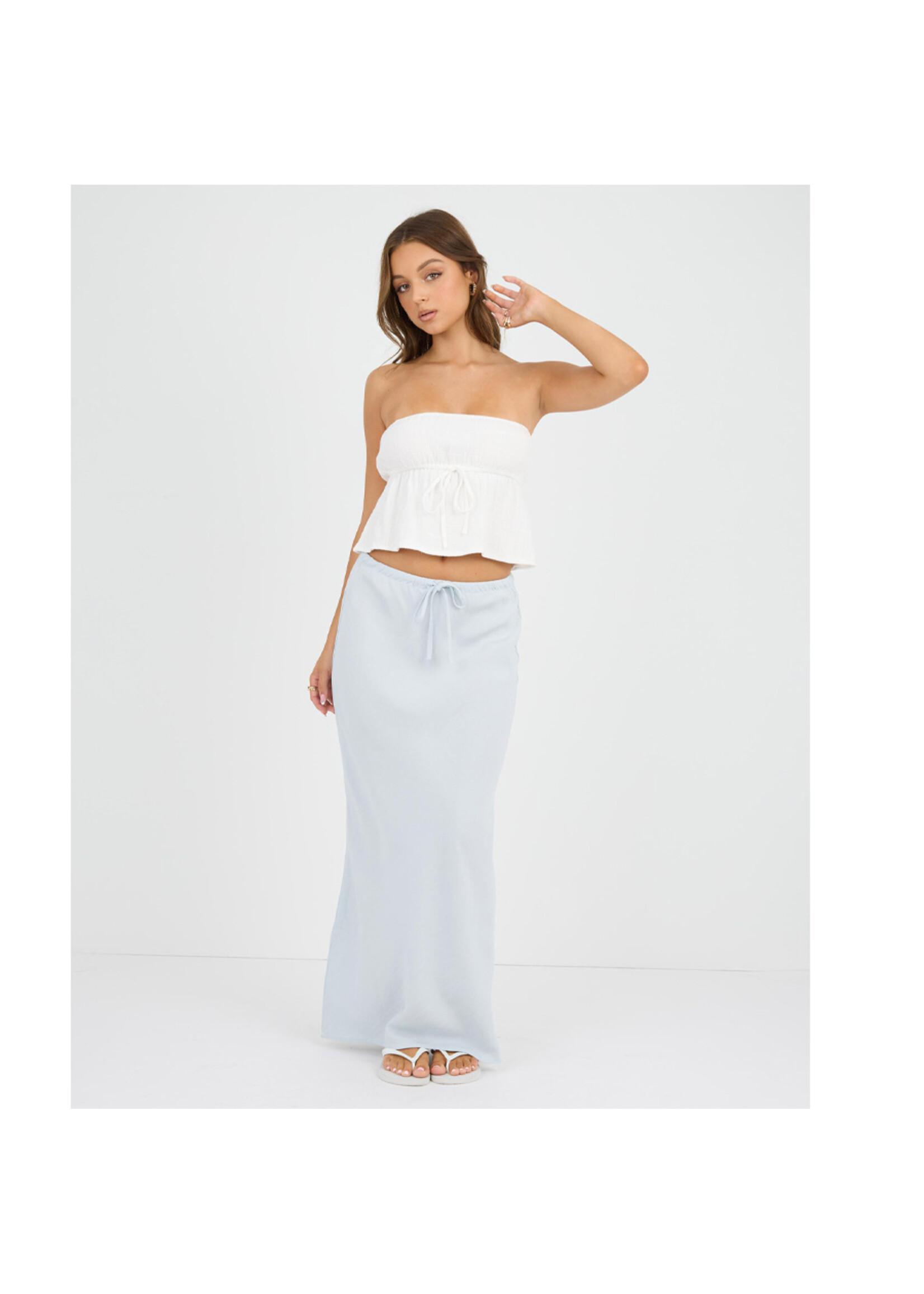 RHYTHM Jupe BIAS CUT MAXI / Blue (Femme)
