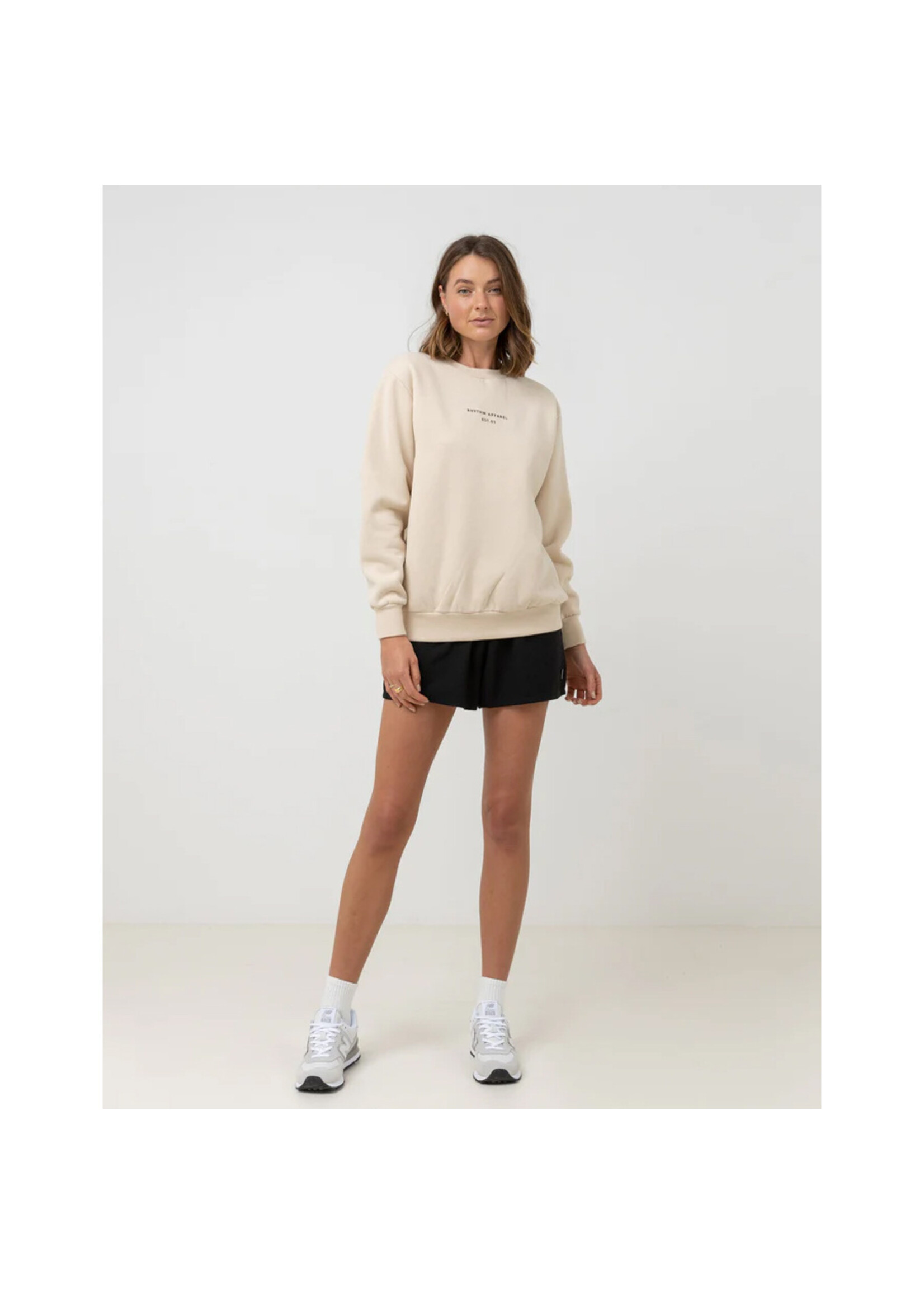 RHYTHM Chandail CLASSIC BRAND FLEECE / Oat (Femme)