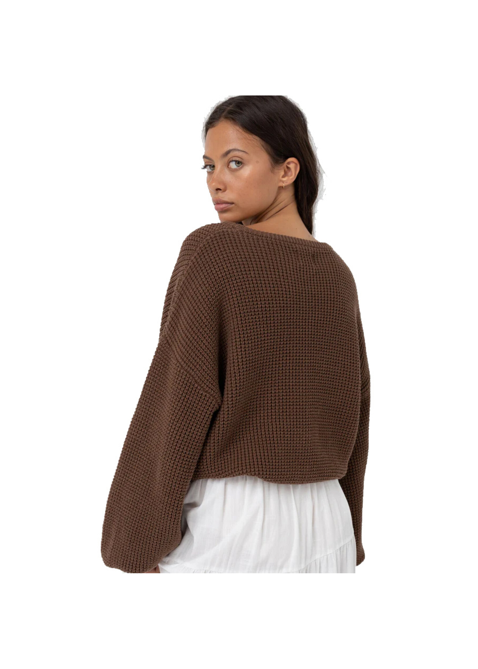 RHYTHM Chandail CLASSIC KNIT JUMPER / Chocolat (Femme)
