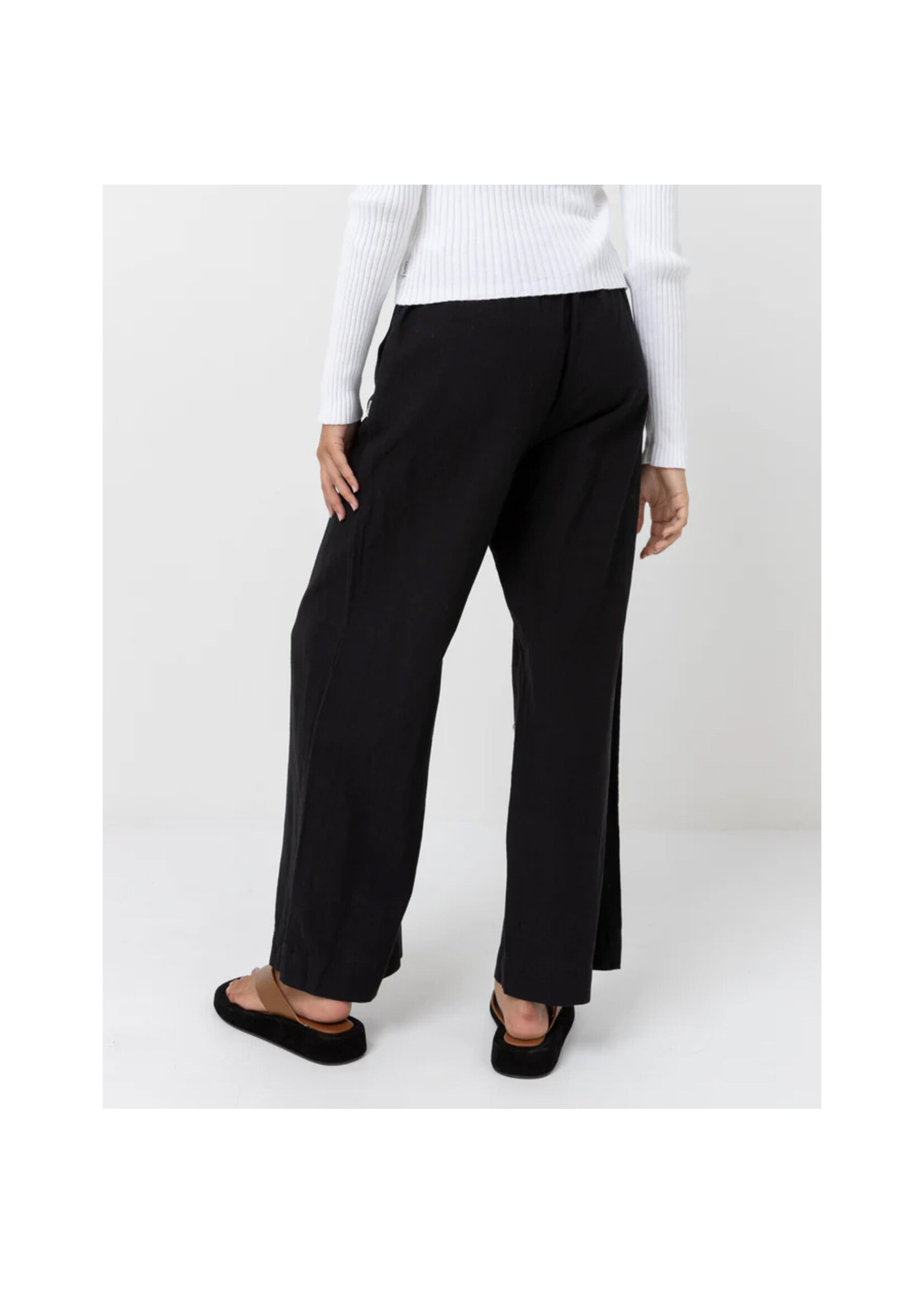 RHYTHM Pantalon CLASSIC DRAWSTRING PANT / Noir (Femme)