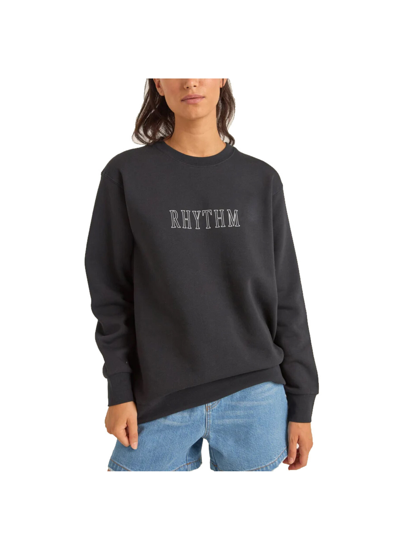 RHYTHM Chandail FLAGSHIP BOYFRIEND / Noir (Femme)