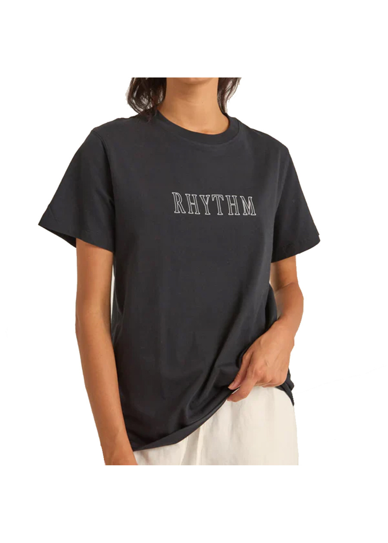RHYTHM T-shirt FLAGSHIP BOYFRIEND / Noir (Femme)