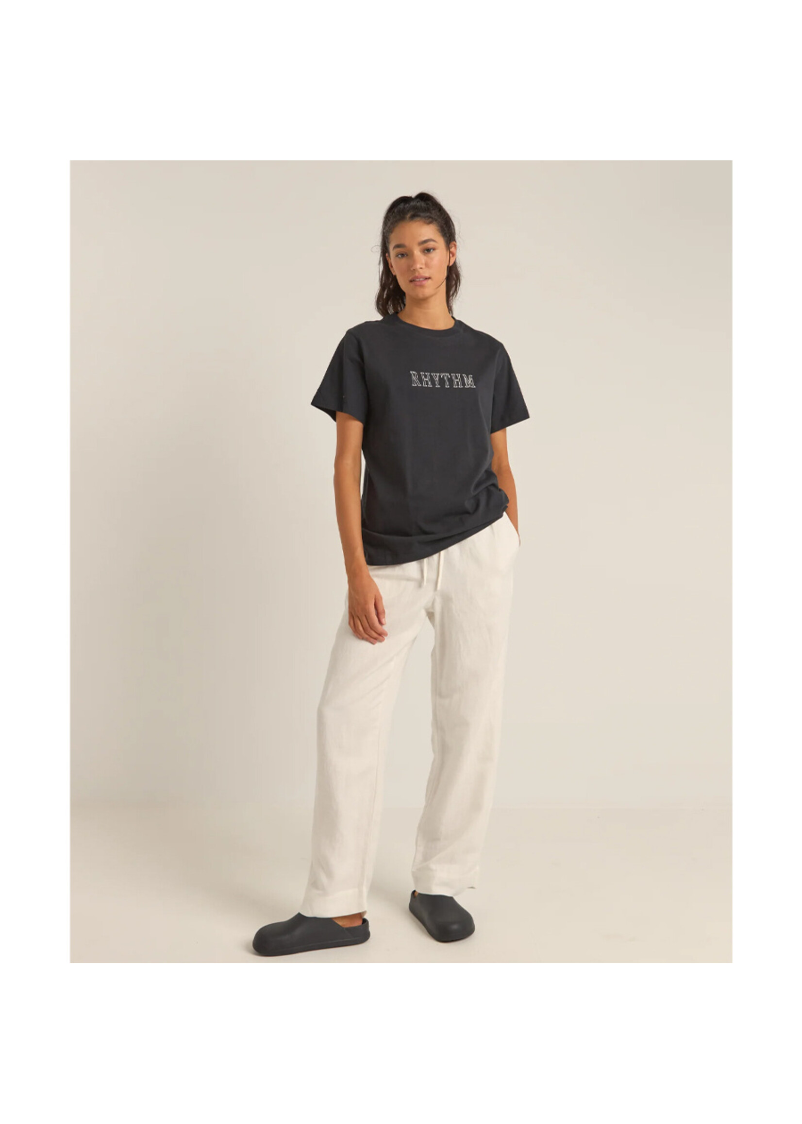RHYTHM T-shirt FLAGSHIP BOYFRIEND / Noir (Femme)