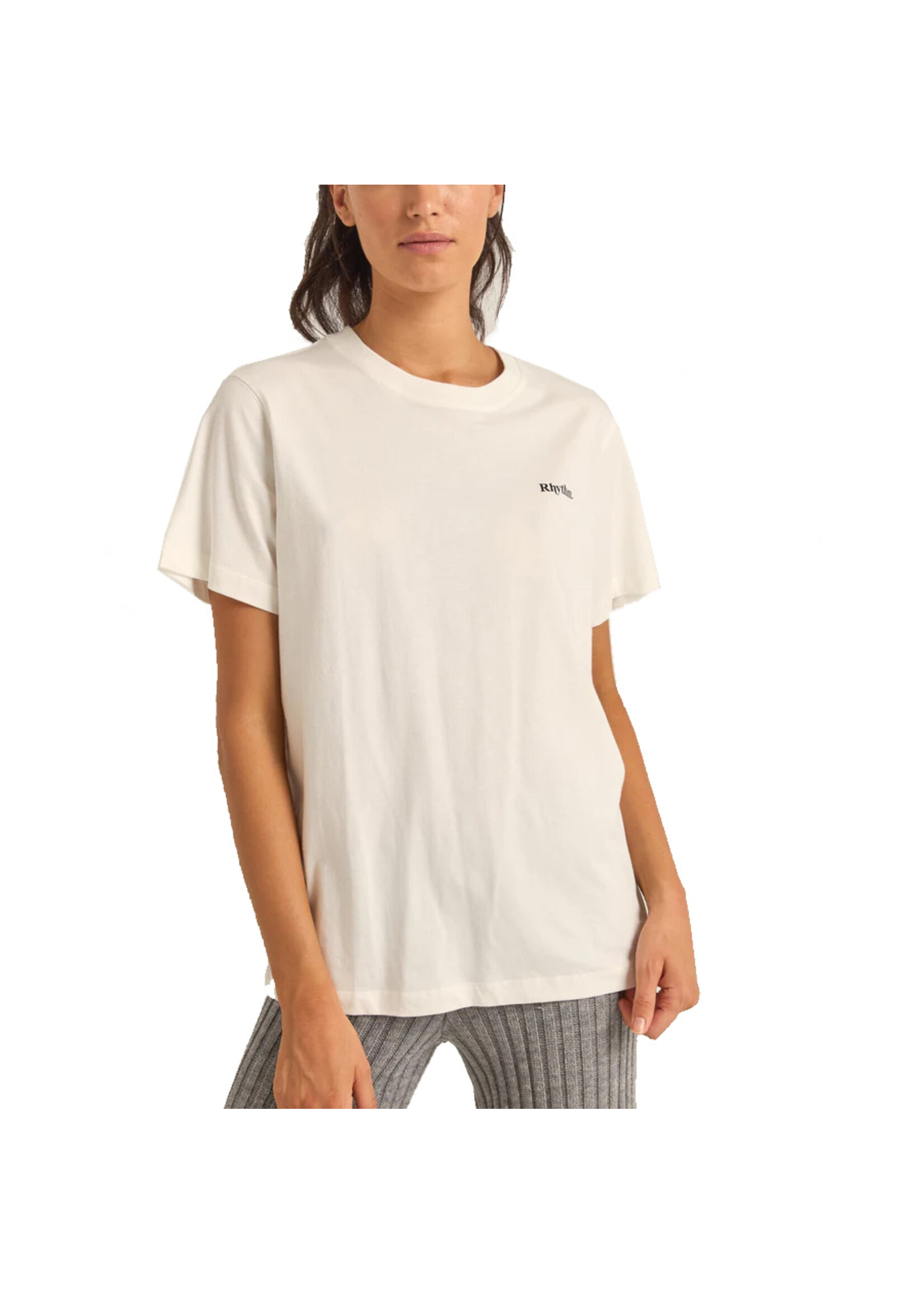 RHYTHM T-shirt LOGO BOYFRIEND / Blanc (Femme)