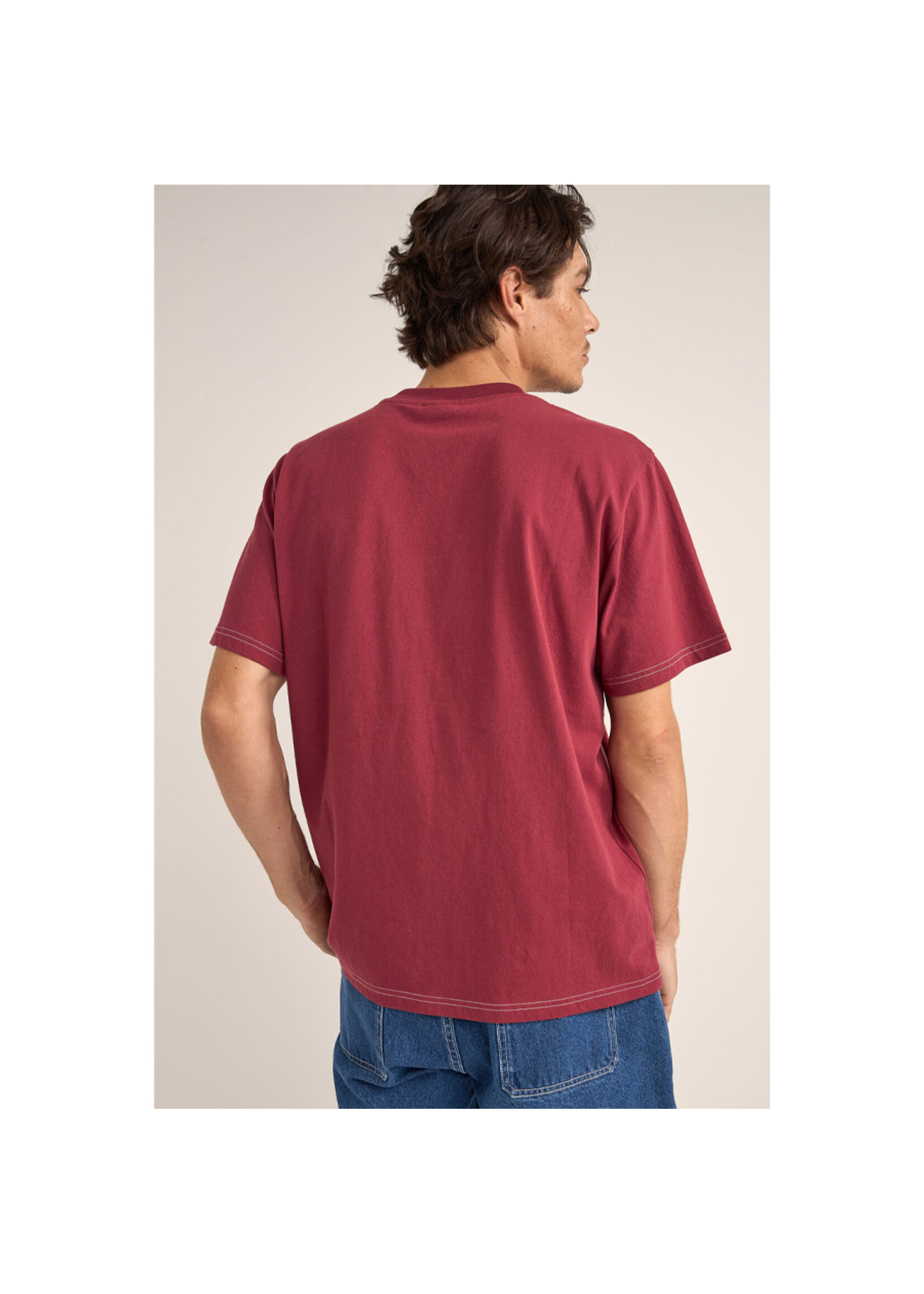 RHYTHM T-shirt VINTAGE PANEL SS / Merlot (Homme)