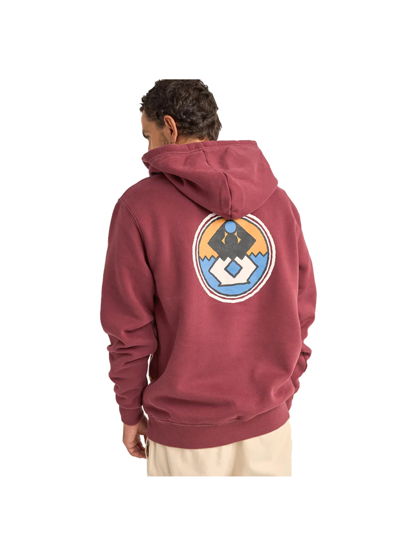RHYTHM Chandail à capuchon CHANNEL FLEECE HOOD / Merlot (Homme)