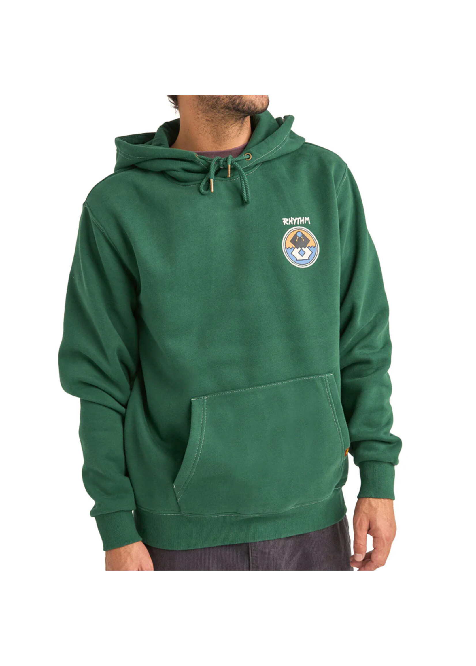 RHYTHM Chandail à capuchon CHANNEL FLEECE HOOD / Green (Homme)